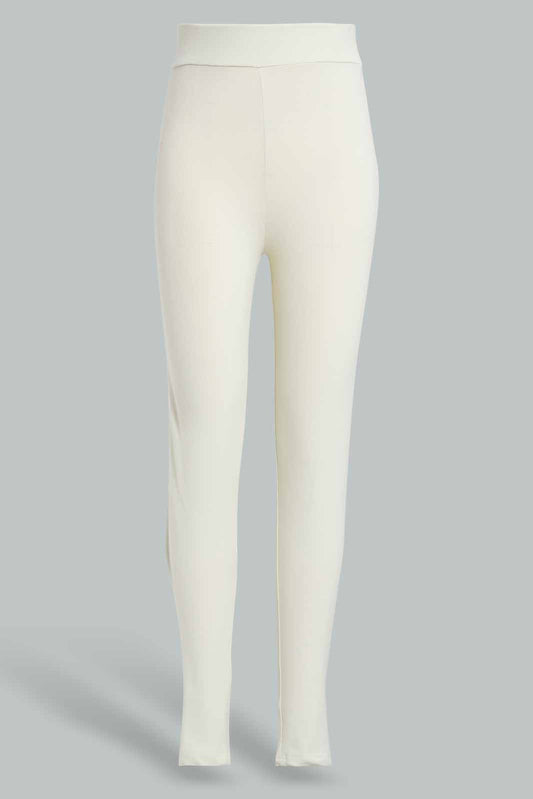 Redtag-White-Pique-Legging-Category:Leggings,-Colour:White,-Deals:New-In,-Filter:Senior-Girls-(9-to-14-Yrs),-GSR-Leggings,-New-In-GSR-APL,-Non-Sale,-Section:Girls-(0-to-14Yrs),-TBL,-W22O-Senior-Girls-9 to 14 Years