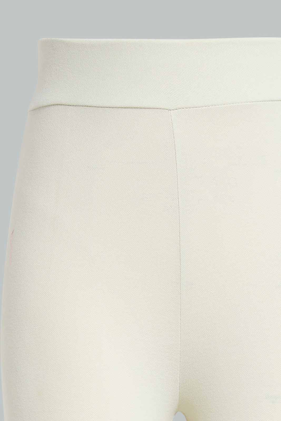 Redtag-White-Pique-Legging-Category:Leggings,-Colour:White,-Deals:New-In,-Filter:Senior-Girls-(9-to-14-Yrs),-GSR-Leggings,-New-In-GSR-APL,-Non-Sale,-Section:Girls-(0-to-14Yrs),-TBL,-W22O-Senior-Girls-9 to 14 Years