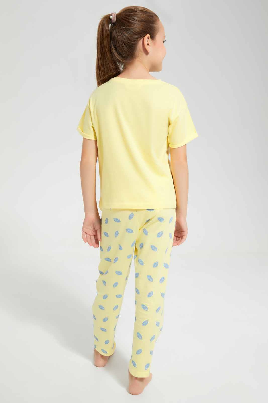 Redtag-Orange-Nigthsuit-With-Applique-Work-Category:Pyjama-Sets,-Colour:Orange,-Deals:New-In,-Filter:Girls-(2-to-8-Yrs),-GIR-Pyjama-Sets,-New-In-GIR-APL,-Non-Sale,-Section:Girls-(0-to-14Yrs),-W22O-Girls-2 to 8 Years