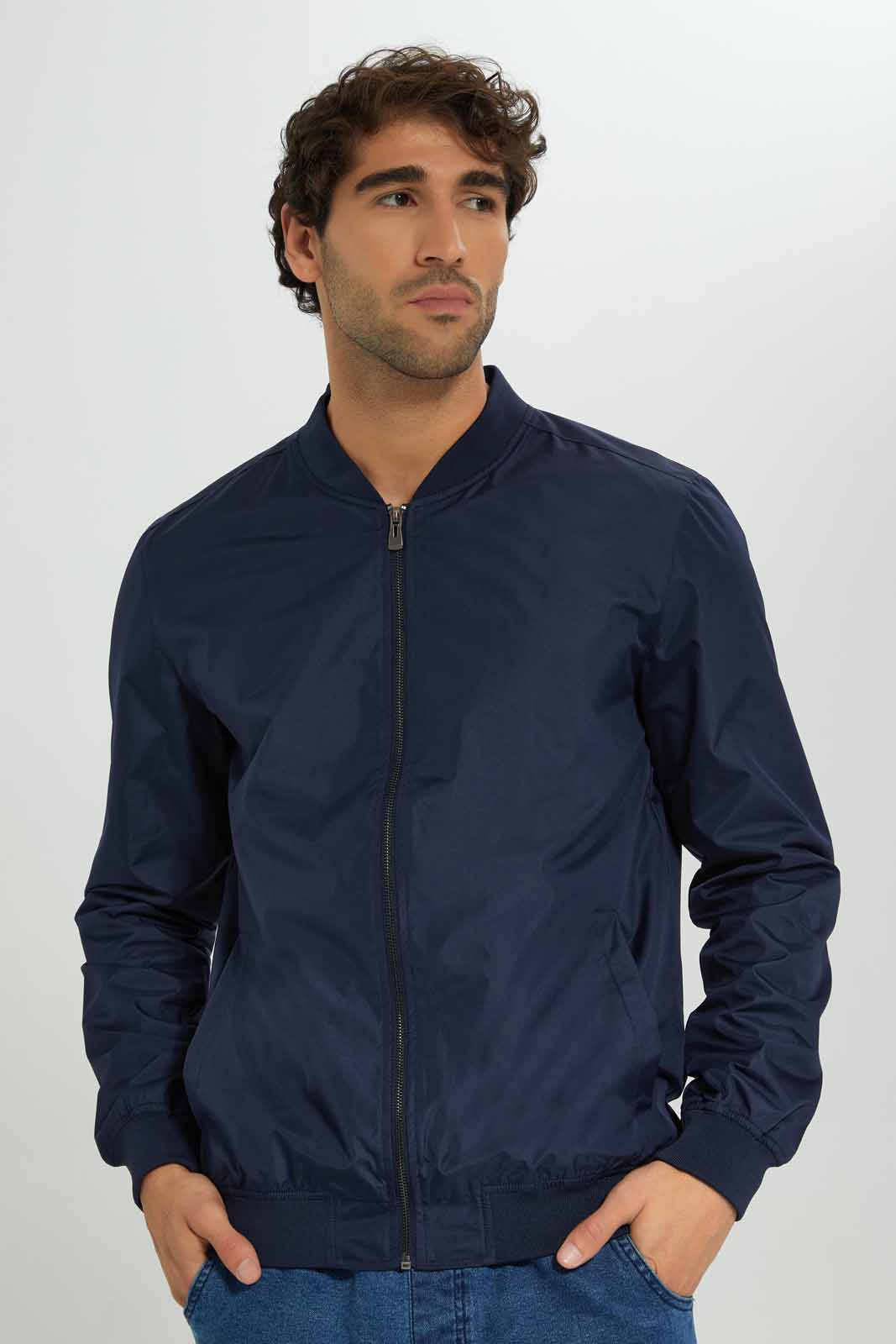 Redtag-Navy-Bomber-Jacket-Category:Jackets,-Colour:Navy,-Deals:New-In,-Filter:Men's-Clothing,-Men-Jackets,-New-In-Men-APL,-Non-Sale,-Section:Men,-W22B-Men's-