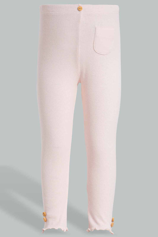 Redtag-Pink-Solid-Rib-Legging-Category:Leggings,-Colour:Apricot,-Deals:New-In,-Filter:Infant-Girls-(3-to-24-Mths),-ING-Leggings,-New-In-ING-APL,-Non-Sale,-Section:Girls-(0-to-14Yrs),-TBL,-W22O-Infant-Girls-3 to 24 Months