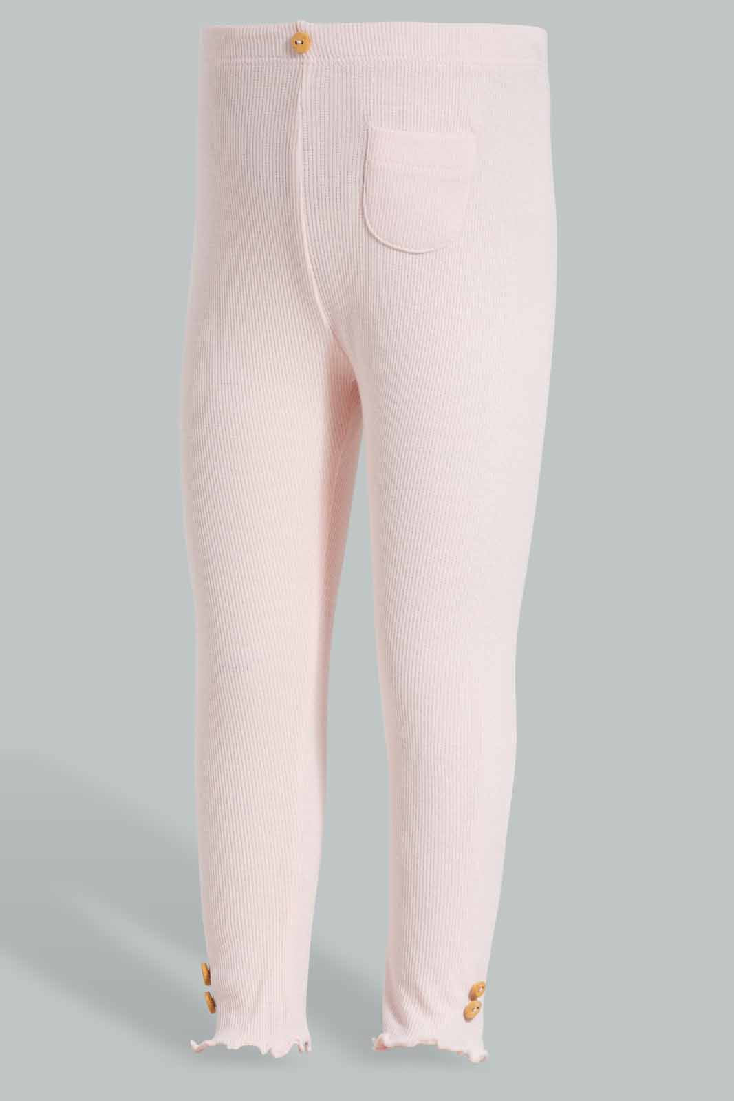 Redtag-Pink-Solid-Rib-Legging-Category:Leggings,-Colour:Apricot,-Deals:New-In,-Filter:Infant-Girls-(3-to-24-Mths),-ING-Leggings,-New-In-ING-APL,-Non-Sale,-Section:Girls-(0-to-14Yrs),-TBL,-W22O-Infant-Girls-3 to 24 Months