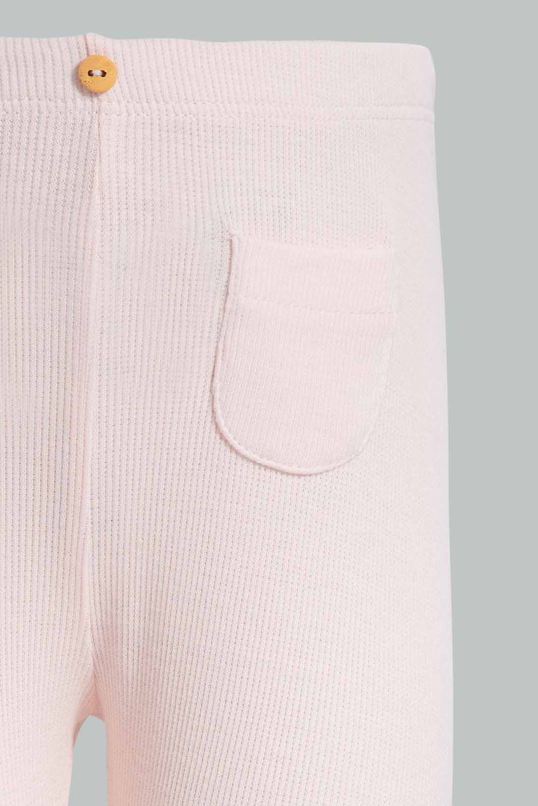 Redtag-Pink-Solid-Rib-Legging-Category:Leggings,-Colour:Apricot,-Deals:New-In,-Filter:Infant-Girls-(3-to-24-Mths),-ING-Leggings,-New-In-ING-APL,-Non-Sale,-Section:Girls-(0-to-14Yrs),-TBL,-W22O-Infant-Girls-3 to 24 Months