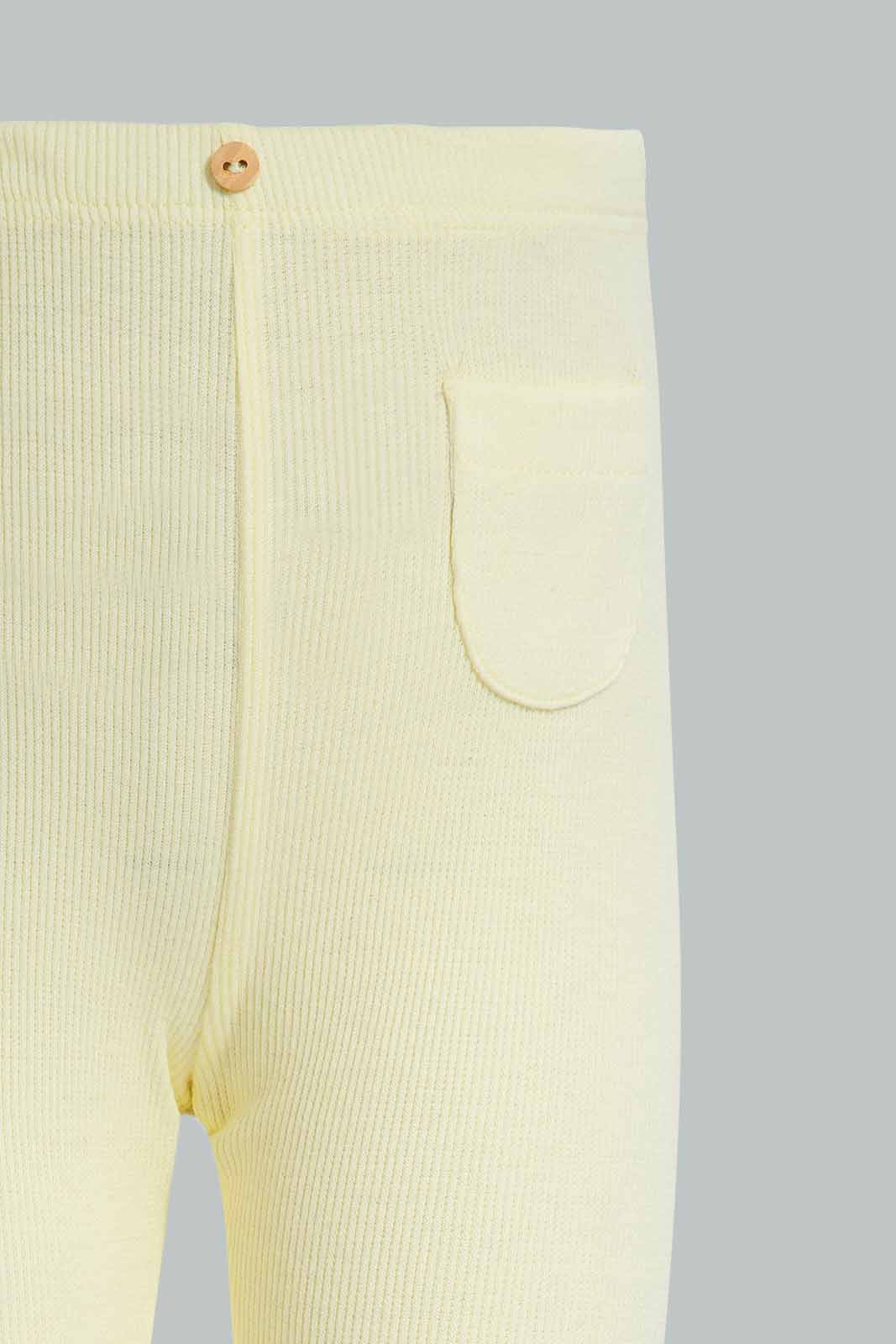 Redtag-Yellow-Solid-Rib-Legging-Category:Leggings,-Colour:Yellow,-Deals:New-In,-Filter:Infant-Girls-(3-to-24-Mths),-ING-Leggings,-New-In-ING-APL,-Non-Sale,-Section:Girls-(0-to-14Yrs),-TBL,-W22O-Infant-Girls-3 to 24 Months