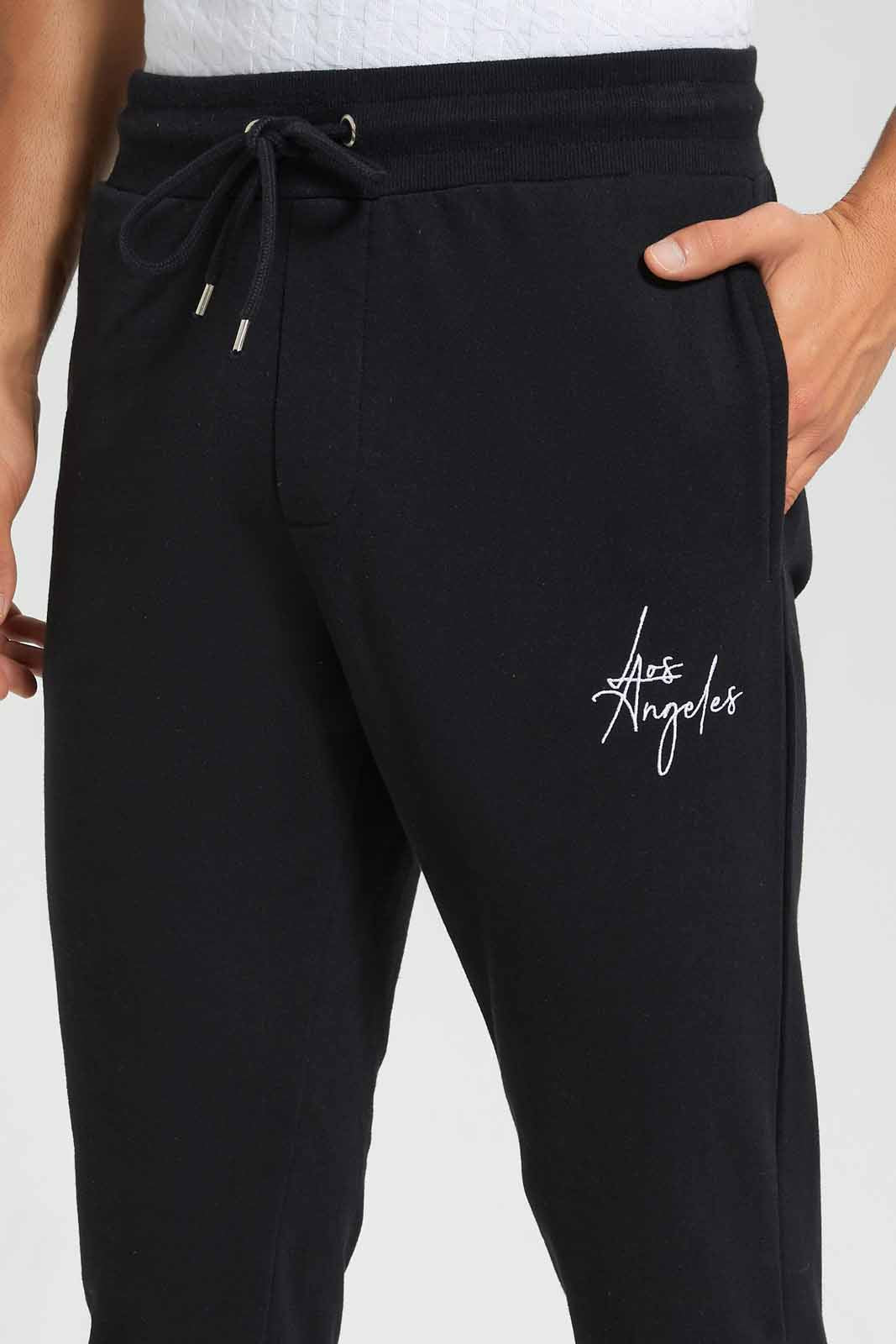 Redtag-Black-Signature-Jog-Pant-Category:Joggers,-Colour:Black,-Deals:New-In,-Filter:Men's-Clothing,-Men-Joggers,-New-In-Men,-Non-Sale,-Section:Men,-TBL,-W22O-Men's-