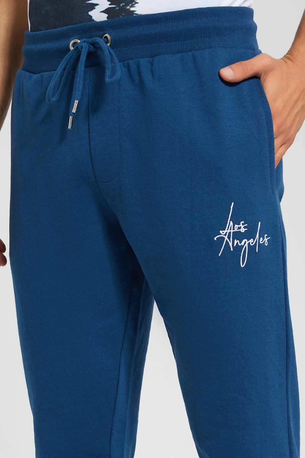 Redtag-Blue-Signature-Jog-Pant-Category:Joggers,-Colour:Blue,-Deals:New-In,-Filter:Men's-Clothing,-Men-Joggers,-New-In-Men,-Non-Sale,-Section:Men,-TBL,-W22O-Men's-