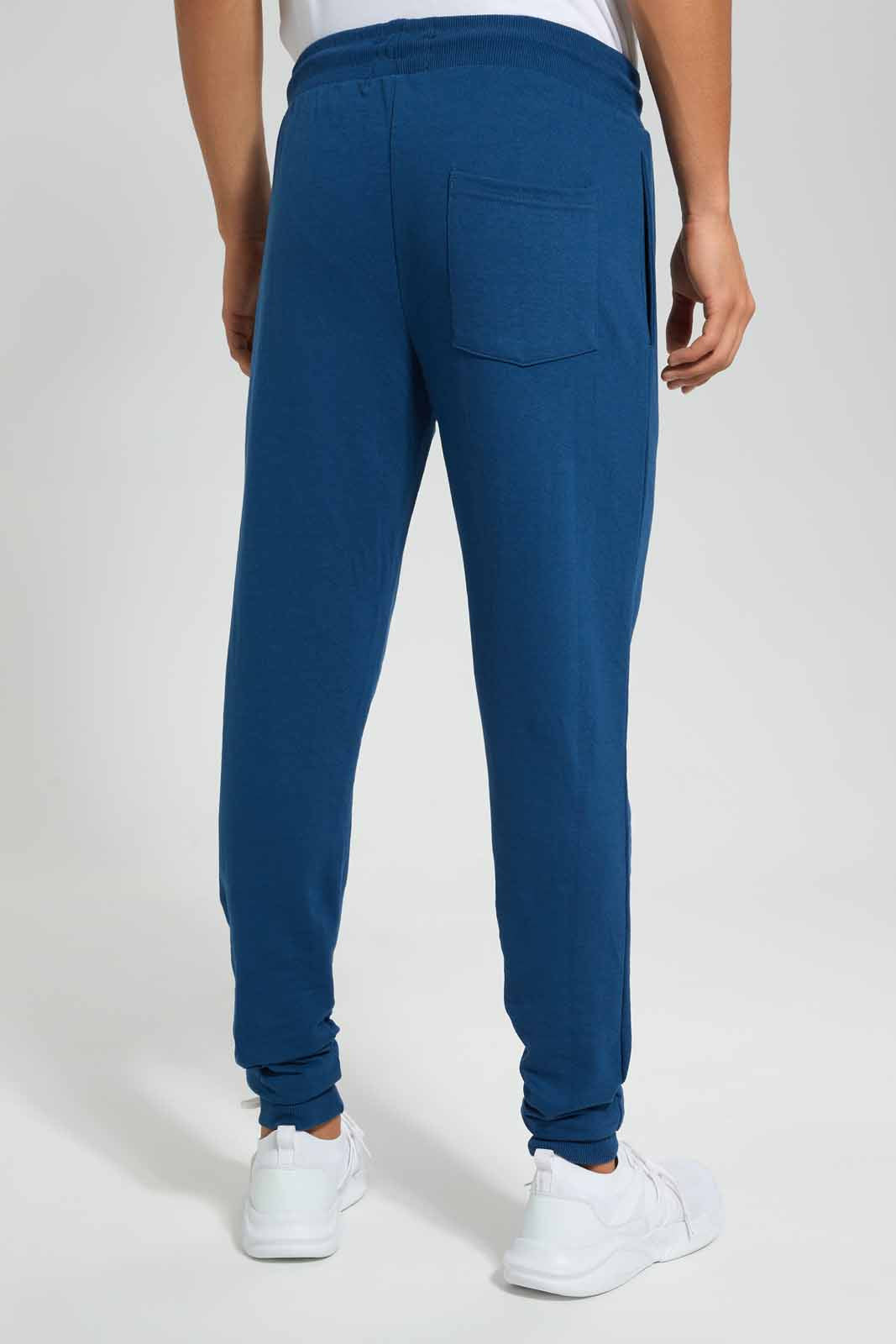 Redtag-Blue-Signature-Jog-Pant-Category:Joggers,-Colour:Blue,-Deals:New-In,-Filter:Men's-Clothing,-Men-Joggers,-New-In-Men,-Non-Sale,-Section:Men,-TBL,-W22O-Men's-