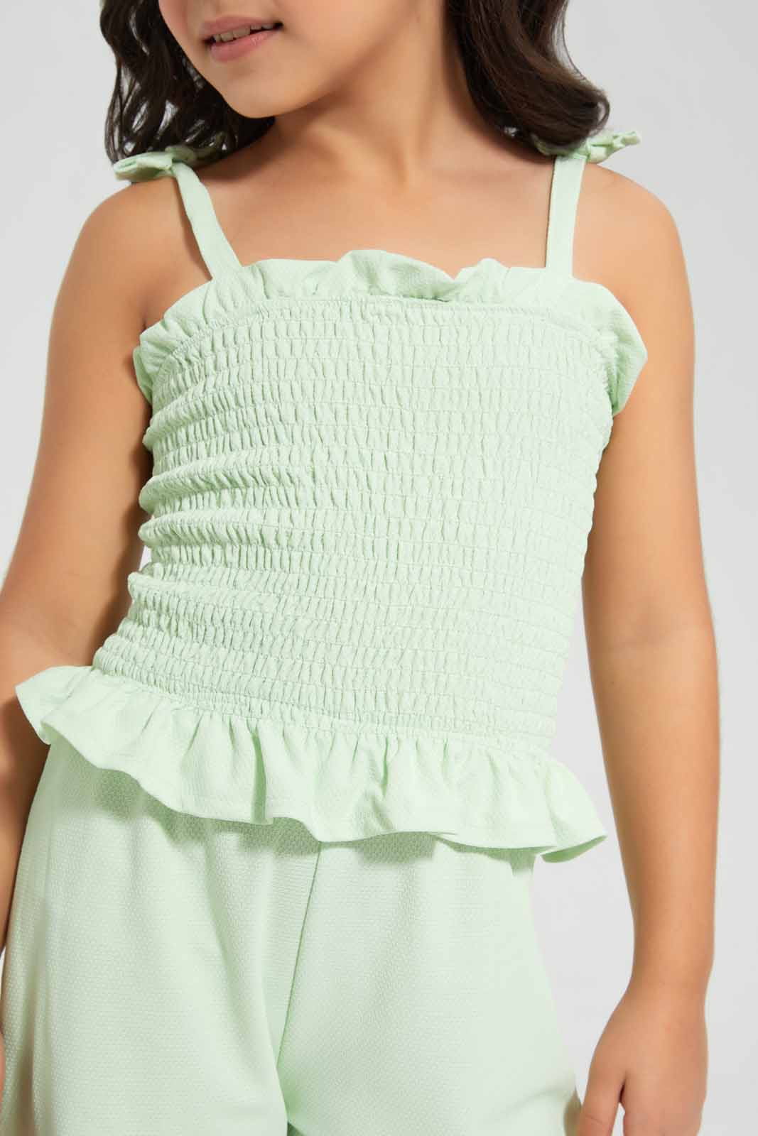 Redtag-Green-Jumpsuits-Category:Jumpsuits,-Colour:Green,-Deals:New-In,-Filter:Girls-(2-to-8-Yrs),-GIR-Jumpsuits,-New-In-GIR,-Non-Sale,-Section:Girls-(0-to-14Yrs),-W22O-Girls-2 to 8 Years