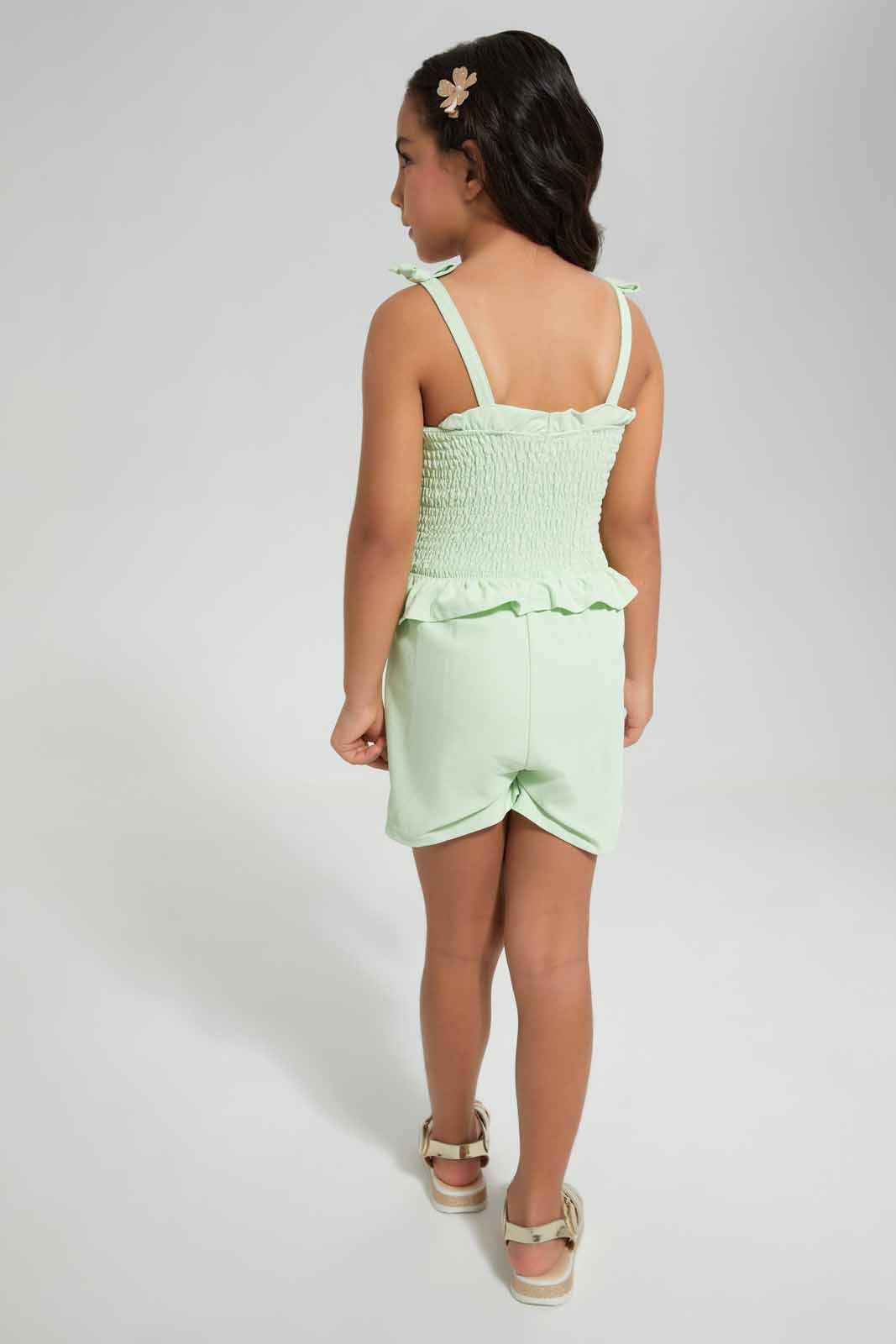 Redtag-Green-Jumpsuits-Category:Jumpsuits,-Colour:Green,-Deals:New-In,-Filter:Girls-(2-to-8-Yrs),-GIR-Jumpsuits,-New-In-GIR,-Non-Sale,-Section:Girls-(0-to-14Yrs),-W22O-Girls-2 to 8 Years