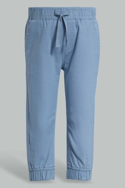 Redtag-Blue-Chino-Jogger-Category:Trousers,-Colour:Blue,-Deals:New-In,-Filter:Infant-Boys-(3-to-24-Mths),-INB-Trousers,-New-In-INB-APL,-Non-Sale,-Section:Boys-(0-to-14Yrs),-W22A-Infant-Boys-3 to 24 Months