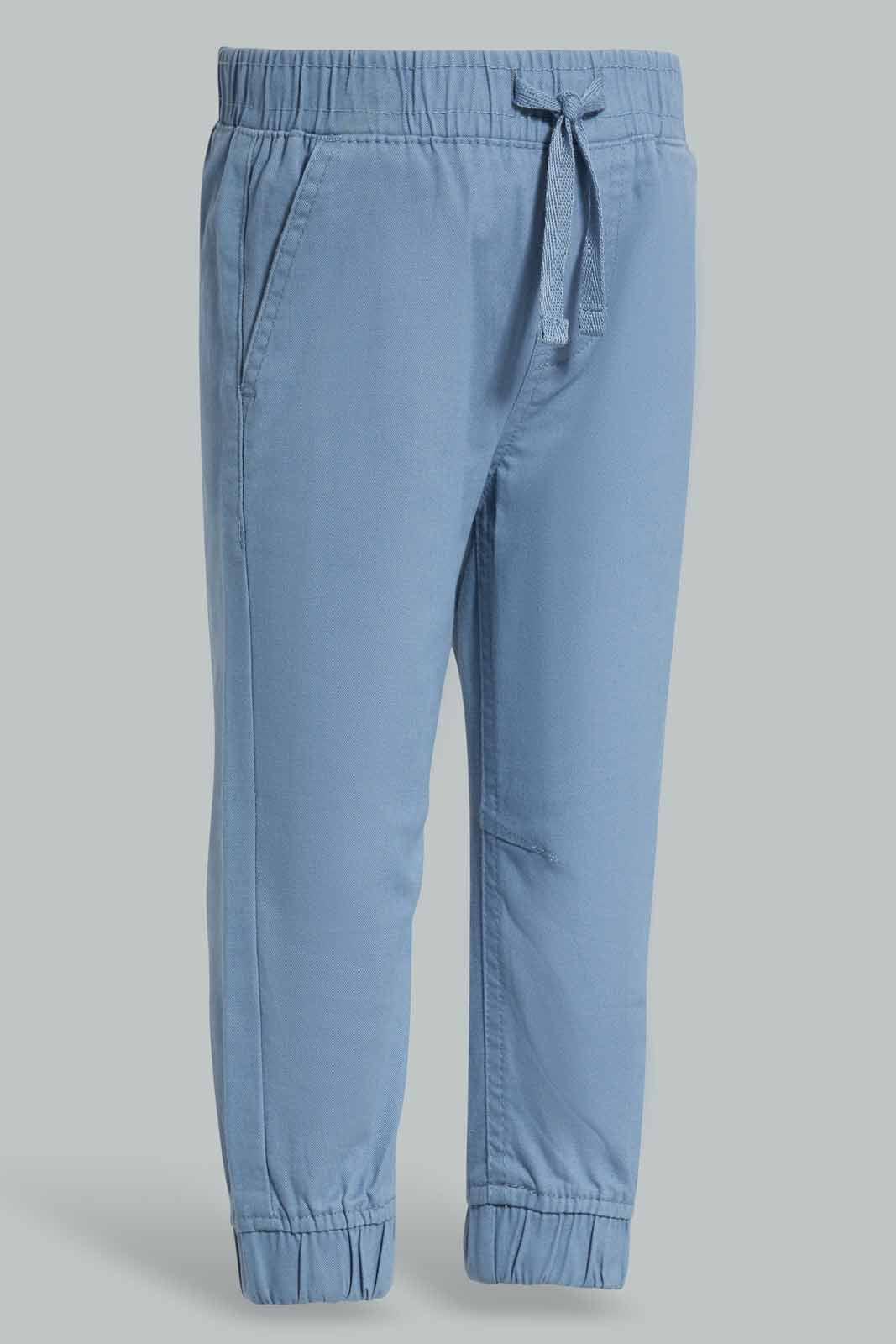 Redtag-Blue-Chino-Jogger-Category:Trousers,-Colour:Blue,-Deals:New-In,-Filter:Infant-Boys-(3-to-24-Mths),-INB-Trousers,-New-In-INB-APL,-Non-Sale,-Section:Boys-(0-to-14Yrs),-W22A-Infant-Boys-3 to 24 Months
