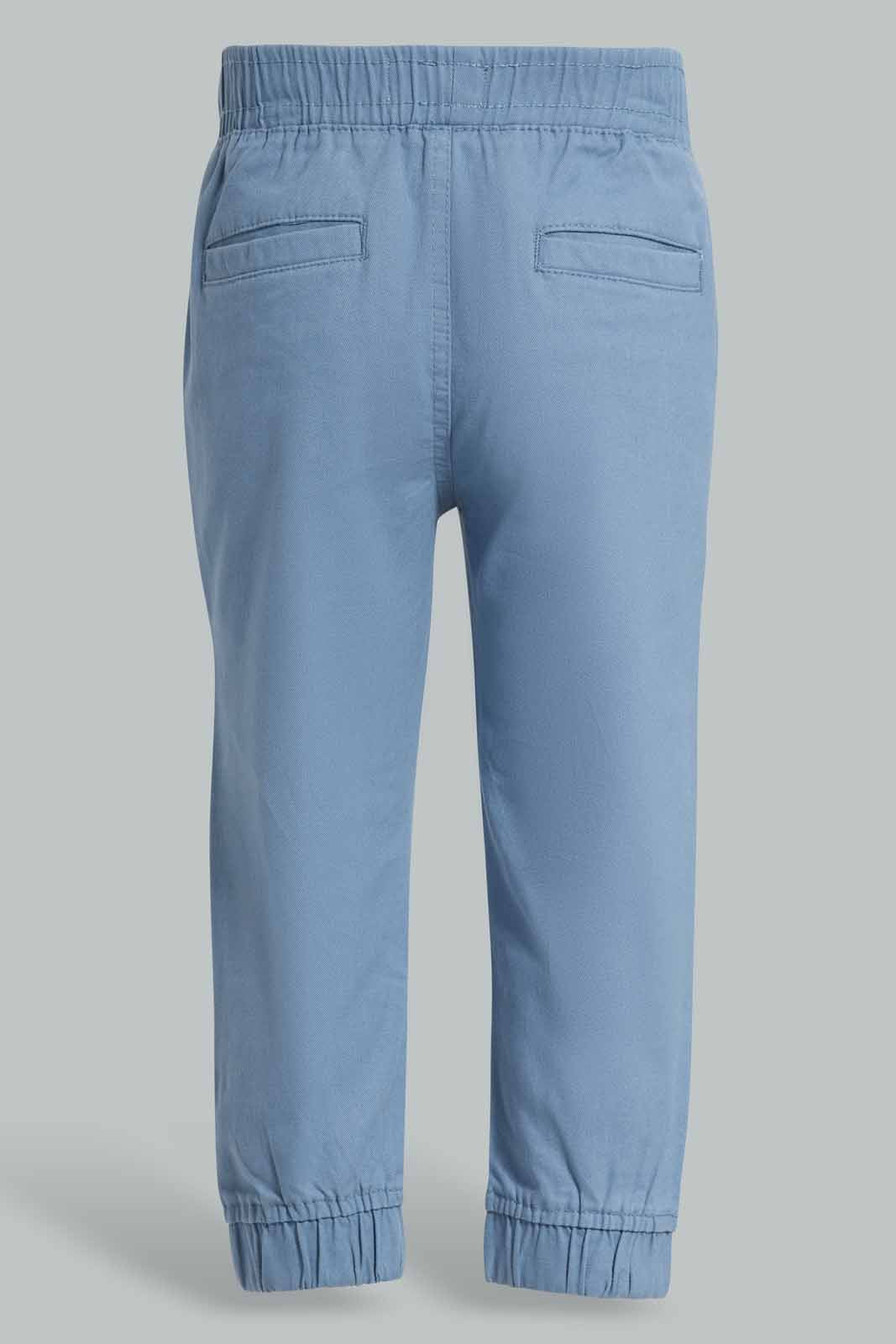Redtag-Blue-Chino-Jogger-Category:Trousers,-Colour:Blue,-Deals:New-In,-Filter:Infant-Boys-(3-to-24-Mths),-INB-Trousers,-New-In-INB-APL,-Non-Sale,-Section:Boys-(0-to-14Yrs),-W22A-Infant-Boys-3 to 24 Months