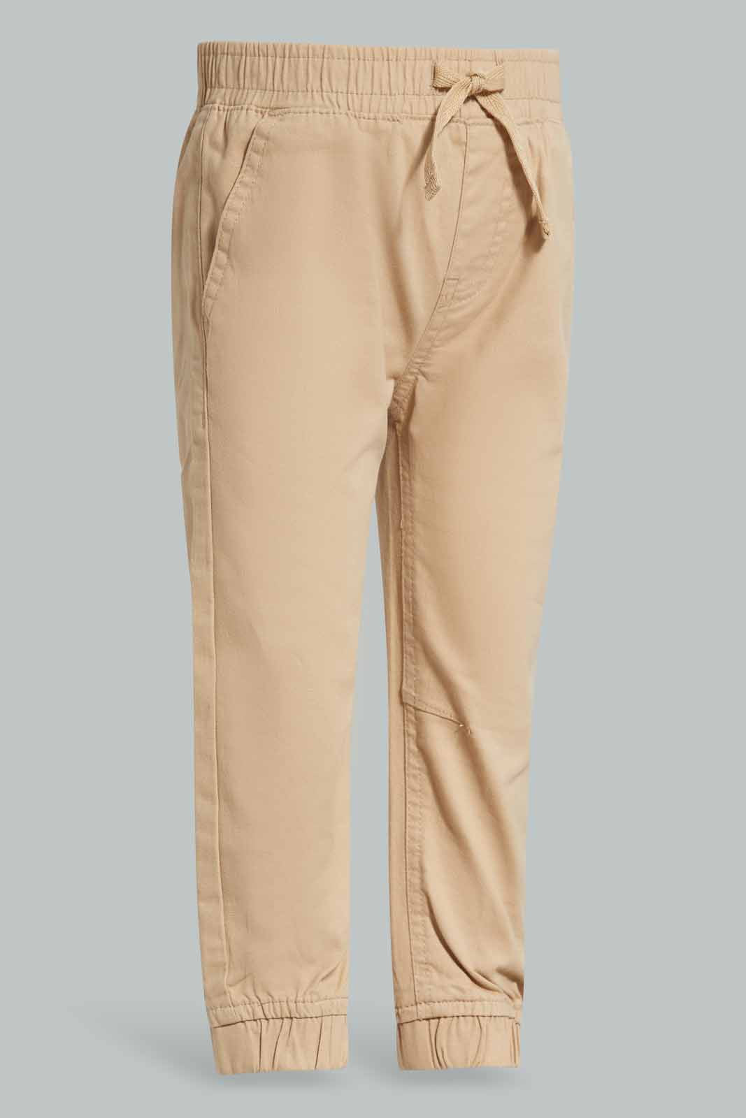 Redtag-Brown-Chino-Jogger-Category:Trousers,-Colour:Brown,-Deals:New-In,-Filter:Infant-Boys-(3-to-24-Mths),-INB-Trousers,-New-In-INB-APL,-Non-Sale,-Section:Boys-(0-to-14Yrs),-W22A-Infant-Boys-3 to 24 Months