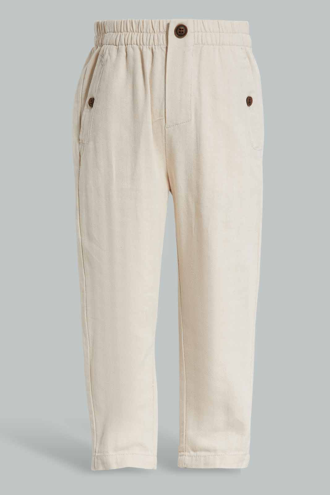 Redtag-White-Herringbone-Trouser-Category:Trousers,-Colour:White,-Deals:New-In,-Filter:Infant-Boys-(3-to-24-Mths),-INB-Trousers,-New-In-INB-APL,-Non-Sale,-Section:Boys-(0-to-14Yrs),-W22A-Infant-Boys-3 to 24 Months