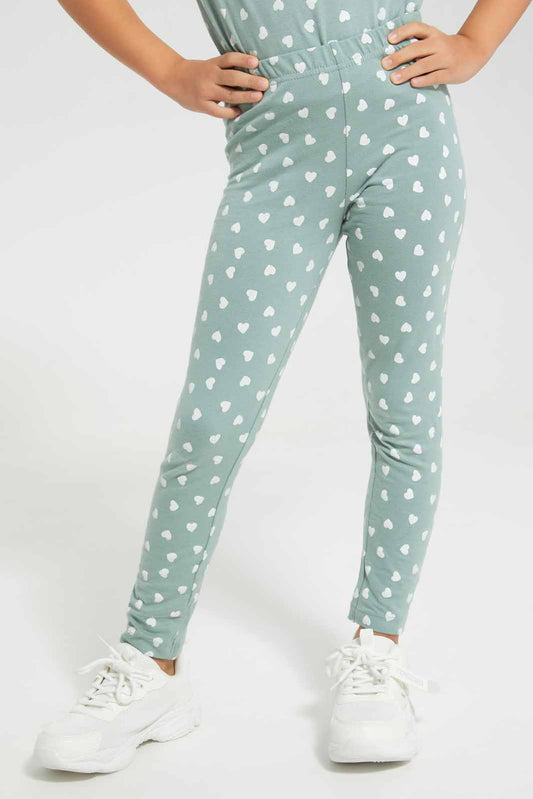 Redtag-Cream-Heart-Aop-Legging-Category:Jeggings,-Colour:Cream,-Deals:New-In,-Filter:Girls-(2-to-8-Yrs),-GIR-Jeggings,-New-In-GIR-APL,-Non-Sale,-Section:Girls-(0-to-14Yrs),-TBL,-W22O-Girls-2 to 8 Years
