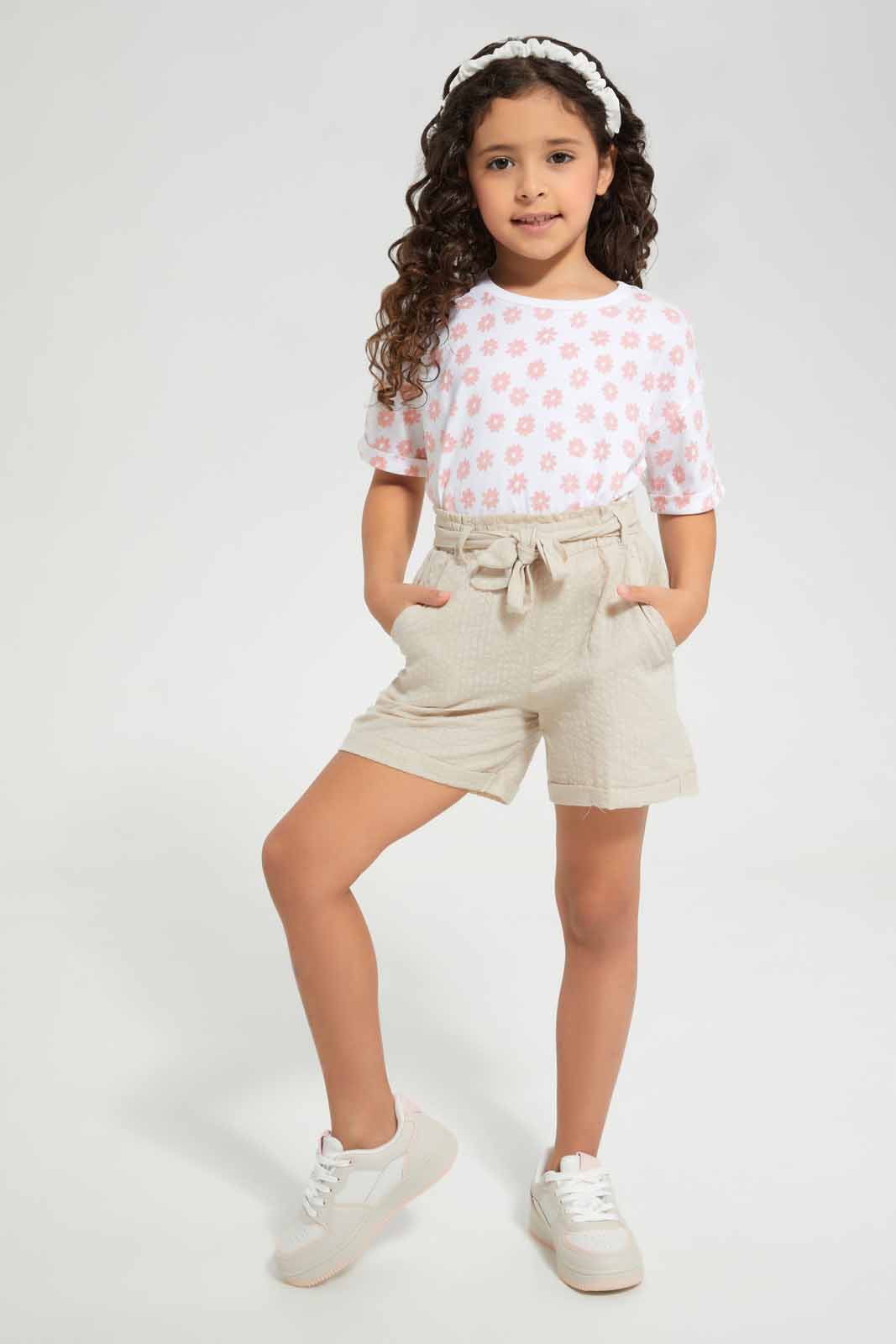 Redtag-White-Boxy-Tee---Ditsy-Aop-Category:T-Shirts,-Colour:White,-Deals:New-In,-Filter:Girls-(2-to-8-Yrs),-GIR-T-Shirts,-New-In-GIR-APL,-Non-Sale,-Section:Girls-(0-to-14Yrs),-TBL,-W22O-Girls-2 to 8 Years