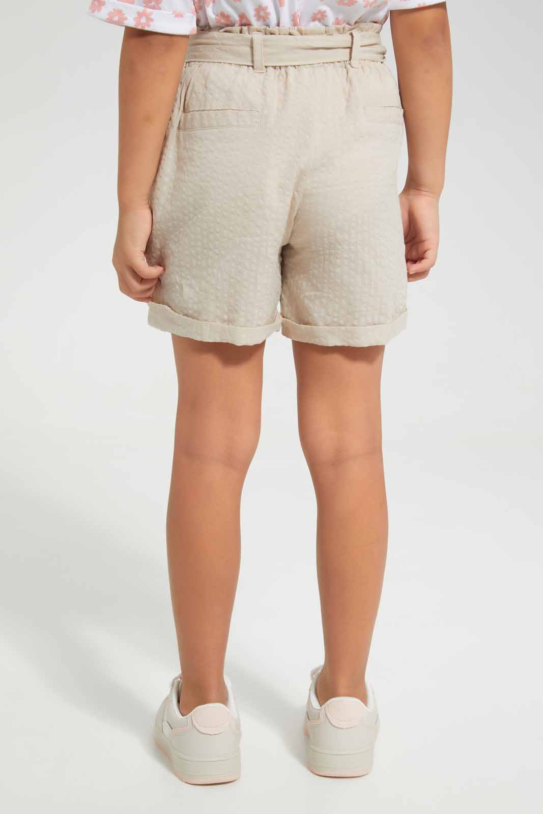 Nude Textured Short