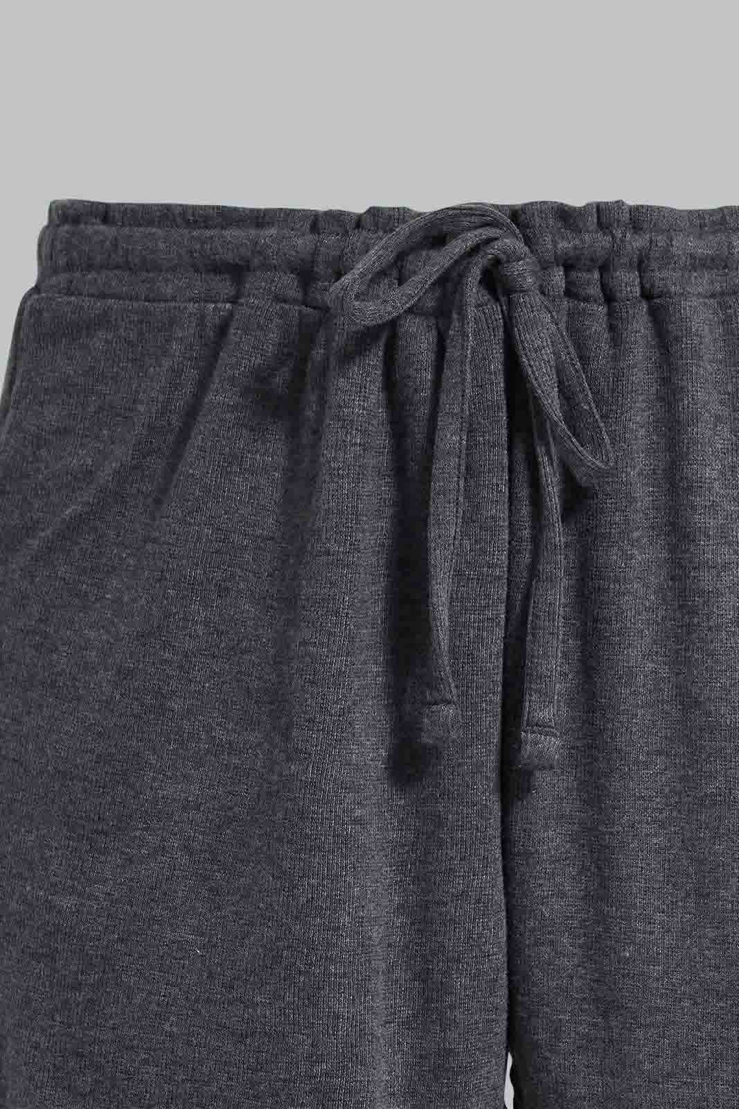 Redtag-Charcoal-Melange-Shortsleeves-With-Short-Pajama-Set-Category:Pyjama-Sets,-Colour:Charcoal,-Deals:New-In,-Filter:Women's-Clothing,-New-In-Women-APL,-Non-Sale,-Section:Women,-W22O,-Women-Pyjama-Sets--
