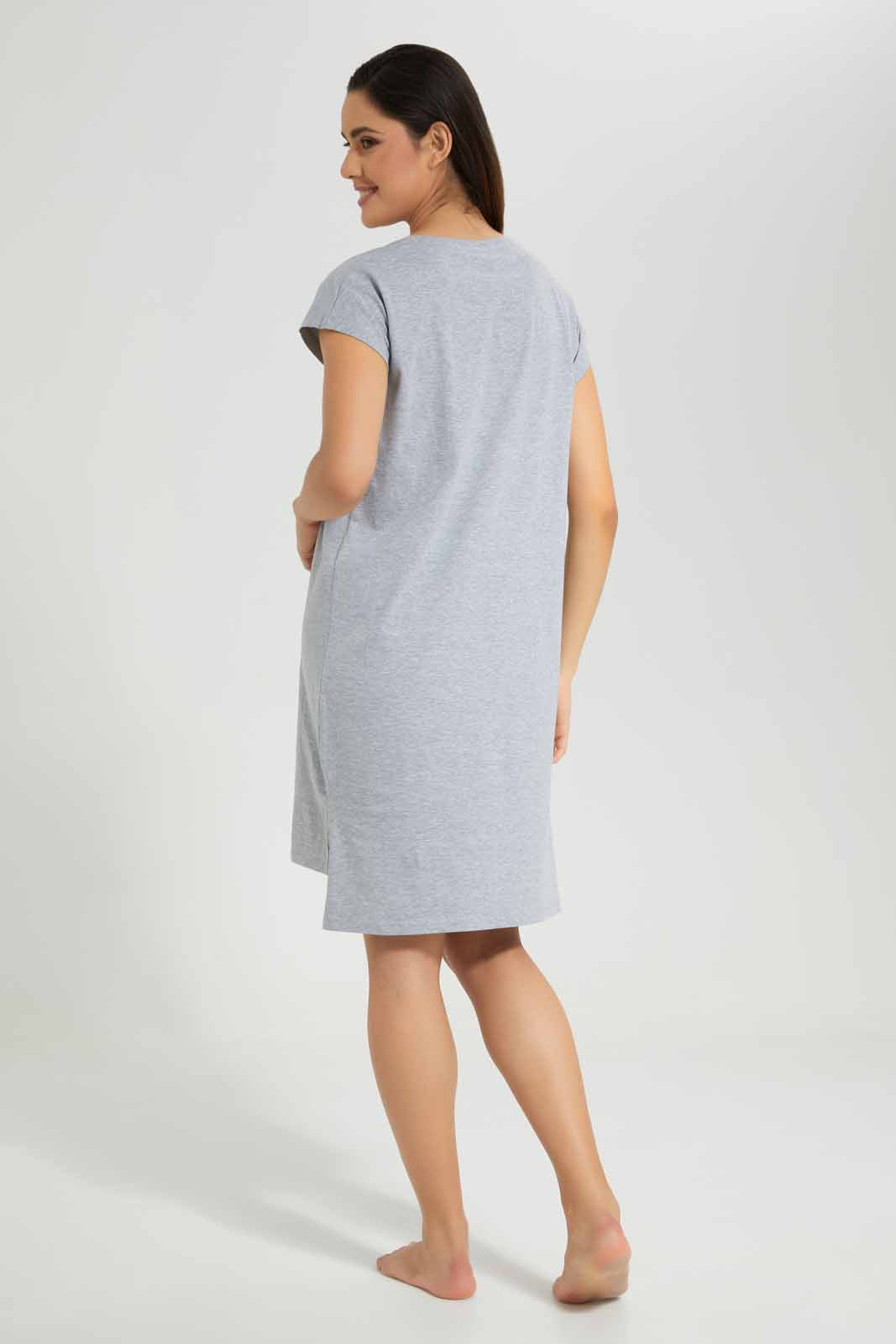 Redtag-White-Ladies-Night-Dress-With-Eye-Mask-Category:Nightshirts,-CHR,-Colour:White,-Deals:New-In,-Filter:Women's-Clothing,-New-In-Women-APL,-Non-Sale,-Section:Women,-W22O,-Women-Nightshirts--