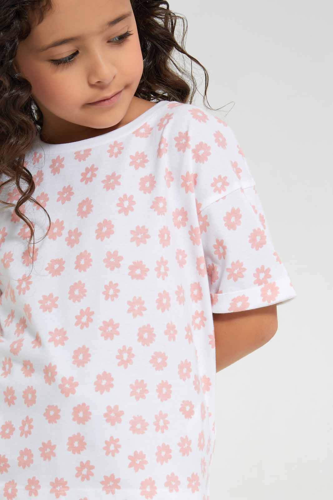 White Floral T-Shirt