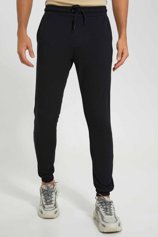 Redtag-Black-Pique-Jog-Pant-Category:Joggers,-Colour:Black,-Deals:New-In,-Filter:Men's-Clothing,-Men-Joggers,-New-In-Men-APL,-Non-Sale,-Section:Men,-TBL,-W22A-Men's-