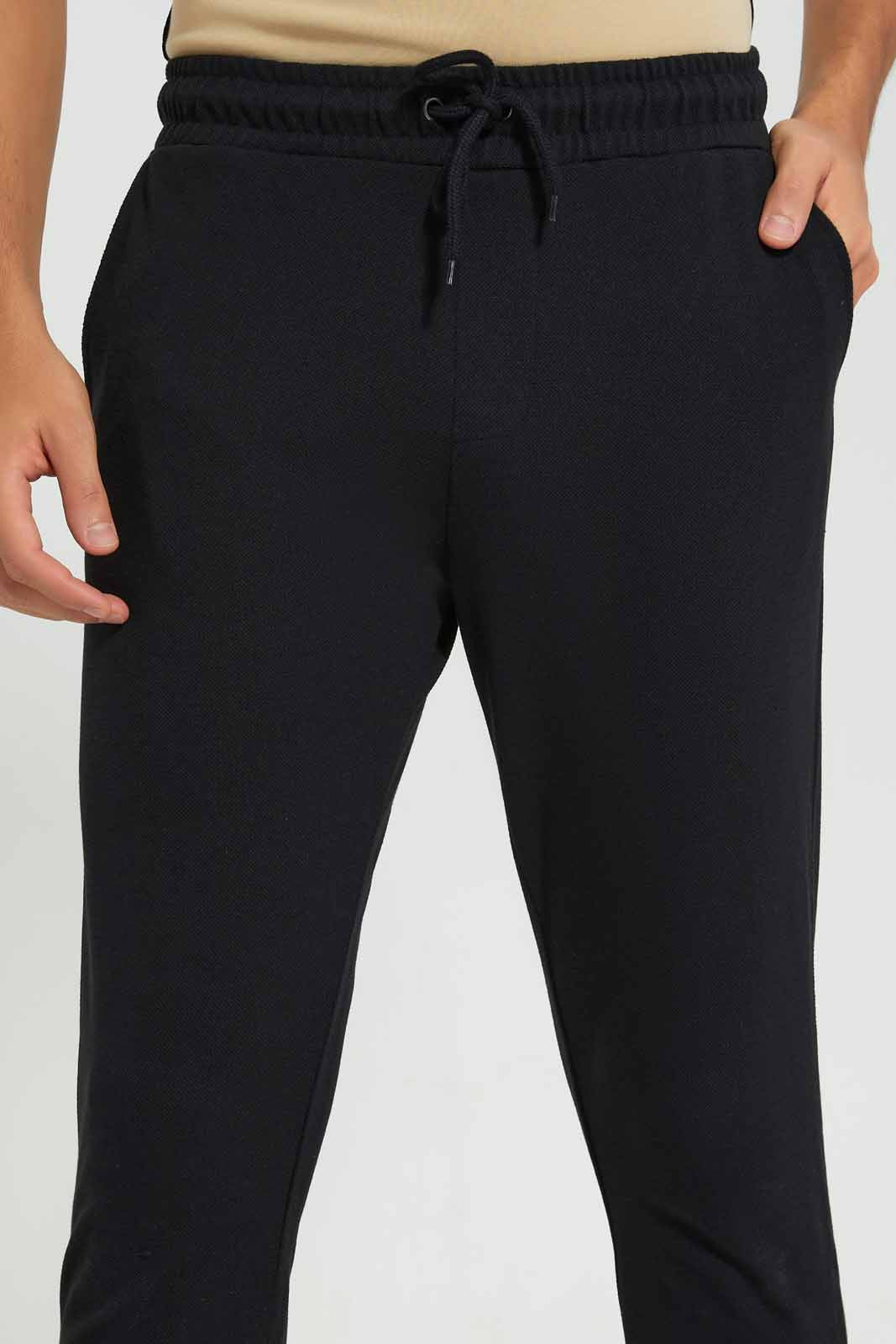 Redtag-Black-Pique-Jog-Pant-Category:Joggers,-Colour:Black,-Deals:New-In,-Filter:Men's-Clothing,-Men-Joggers,-New-In-Men-APL,-Non-Sale,-Section:Men,-TBL,-W22A-Men's-