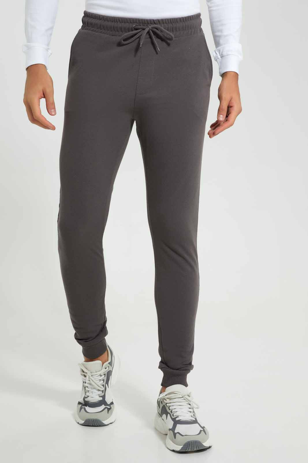 Redtag-Dark-Grey-Pique-Jog-Pant-Category:Joggers,-Colour:Charcoal,-Deals:New-In,-Filter:Men's-Clothing,-Men-Joggers,-New-In-Men-APL,-Non-Sale,-Section:Men,-TBL,-W22A-Men's-