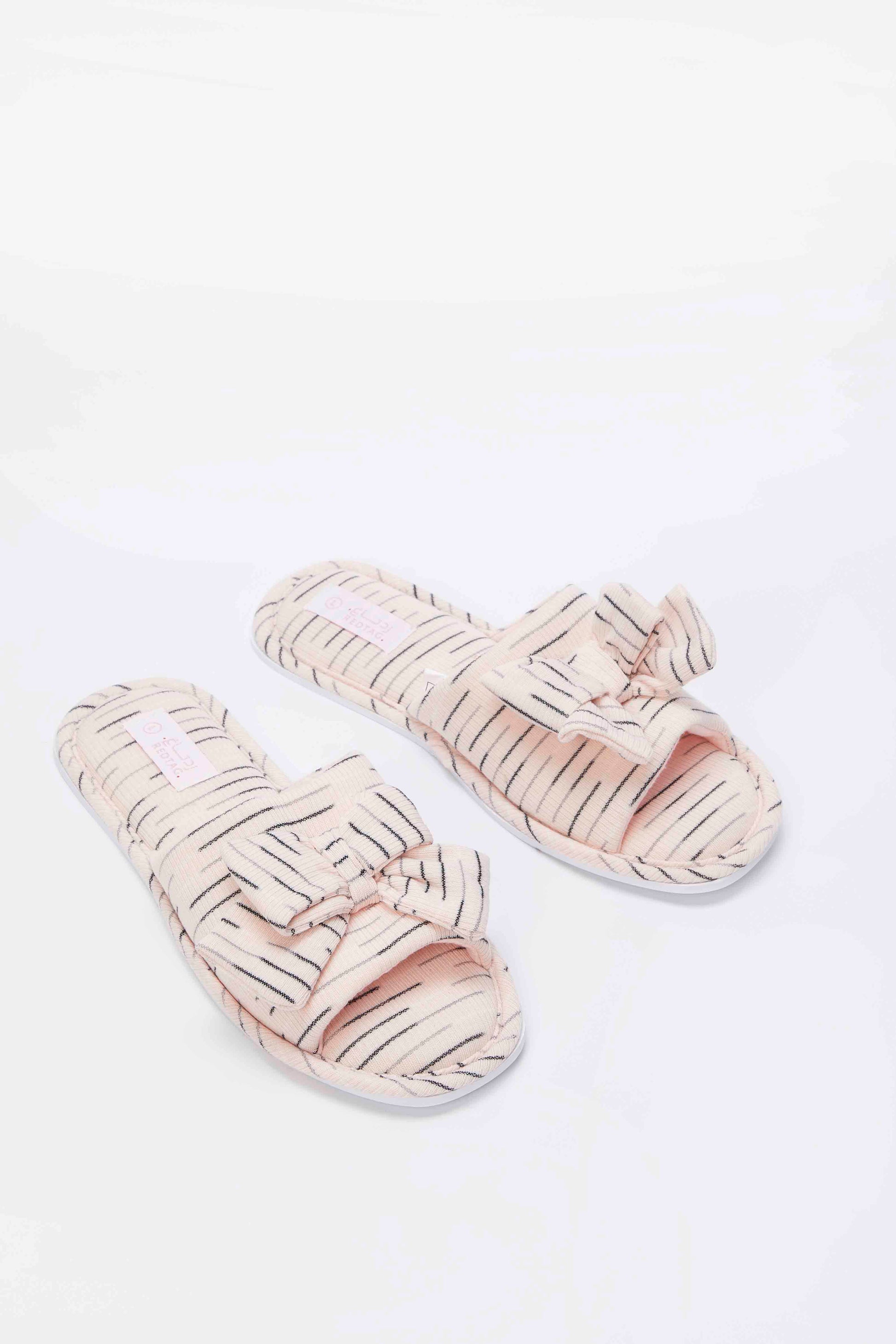 Redtag-Pink-Bow-Trim-Slipper-Category:Slippers,-Colour:Pink,-Deals:2-FOR-69,-Deals:New-In,-Dept:Ladieswear,-Filter:Women's-Footwear,-New-In-Women-FOO,-Non-Sale,-S23A,-Section:Women,-Women-Slippers-Women's-