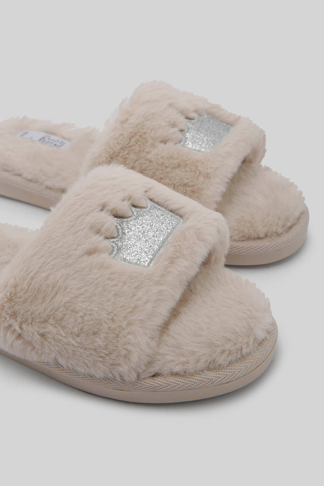 Redtag-Ivory-Crown-Slipper-Category:Slippers,-Colour:Ivory,-Deals:New-In,-Filter:Women's-Footwear,-New-In-Women-FOO,-Non-Sale,-Section:Women,-W22B,-Women-Slippers-Women's-