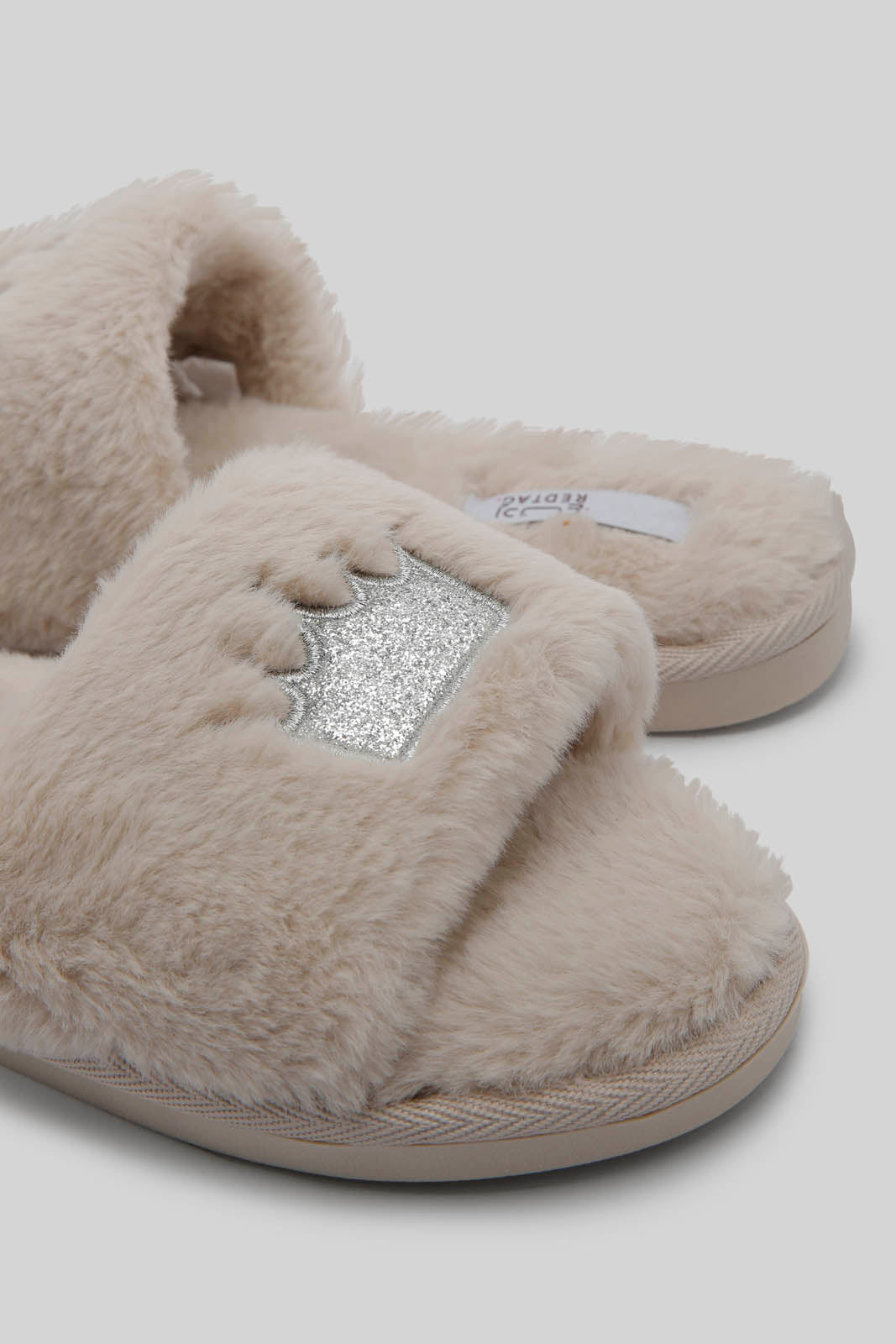 Redtag-Ivory-Crown-Slipper-Category:Slippers,-Colour:Ivory,-Deals:New-In,-Filter:Women's-Footwear,-New-In-Women-FOO,-Non-Sale,-Section:Women,-W22B,-Women-Slippers-Women's-