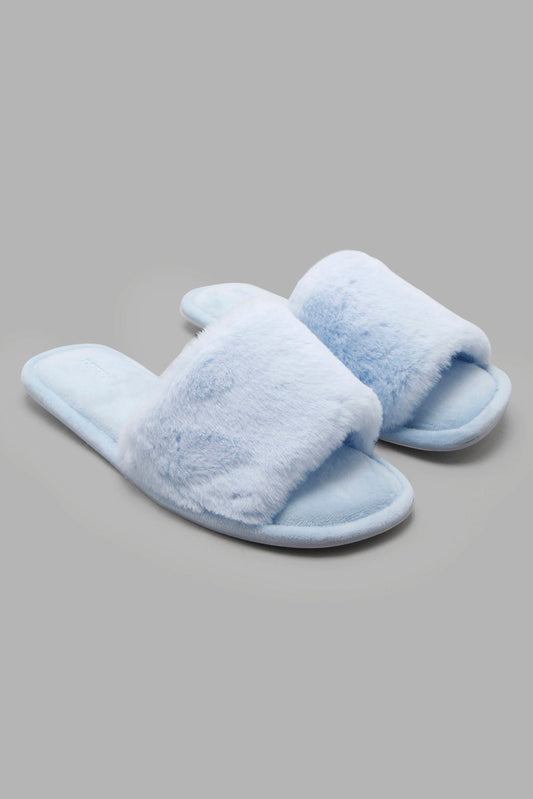 Redtag-Pale-Blue-Classic-Slipper-Category:Slippers,-Colour:Blue,-Deals:New-In,-Filter:Women's-Footwear,-New-In-Women-FOO,-Non-Sale,-Section:Women,-W22A,-Women-Slippers-Women's-