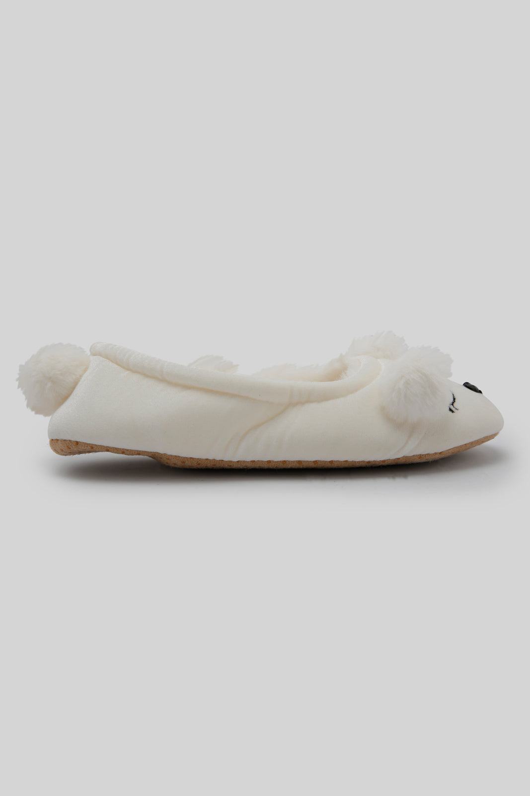 Redtag-Ivory-Ballerina-Slipper-Category:Slippers,-Colour:Ivory,-Deals:New-In,-Dept:Ladieswear,-Filter:Women's-Footwear,-New-In-Women-FOO,-Non-Sale,-Section:Women,-W22B,-Women-Slippers-Women's-