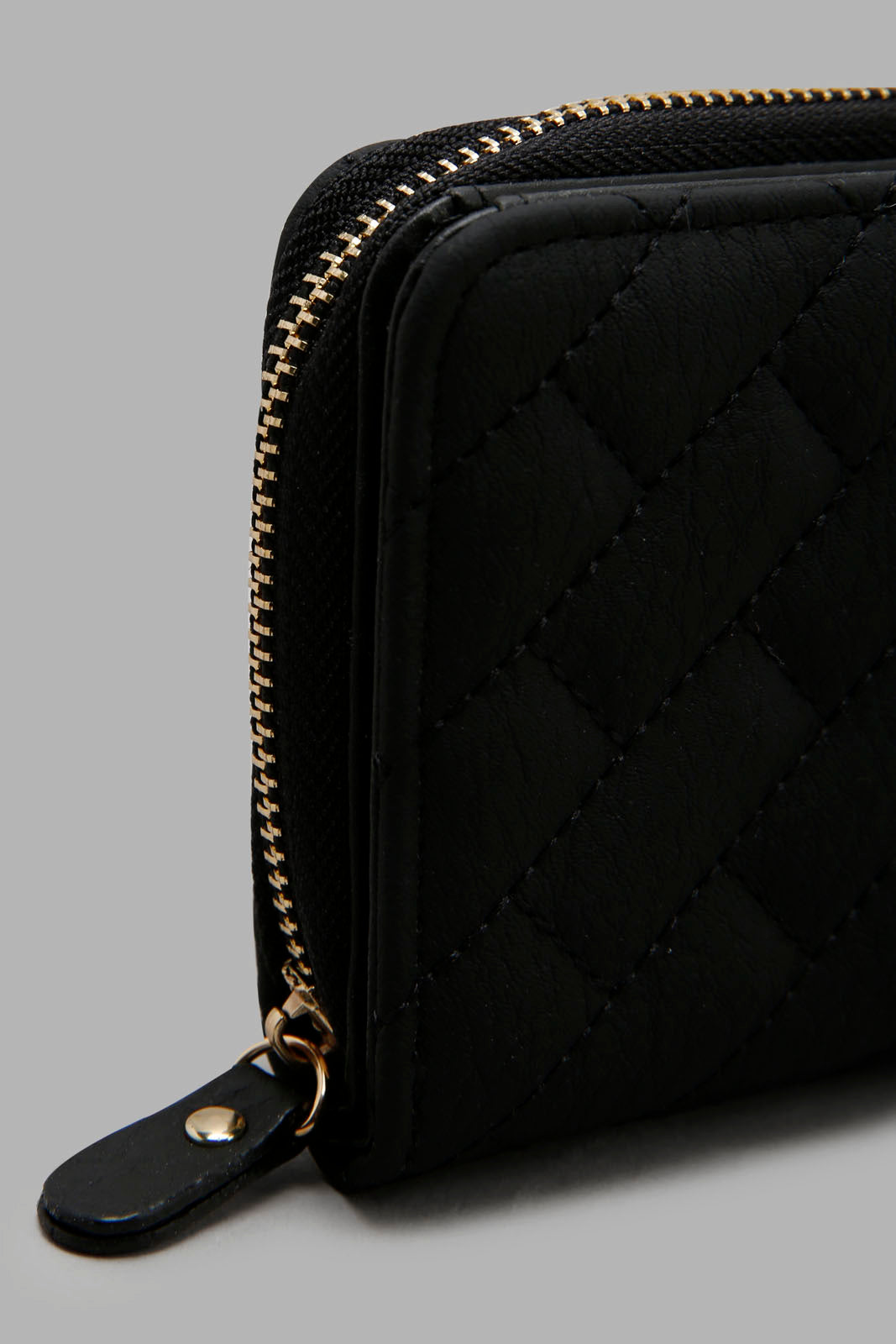 Redtag-Black-Stich-Quilting-Purse-Category:Bags,-Colour:Black,-Filter:Girls-Accessories,-GIR-Bags,-New-In,-New-In-GIR-ACC,-Non-Sale,-Section:Girls-(0-to-14Yrs),-W22A-Girls-