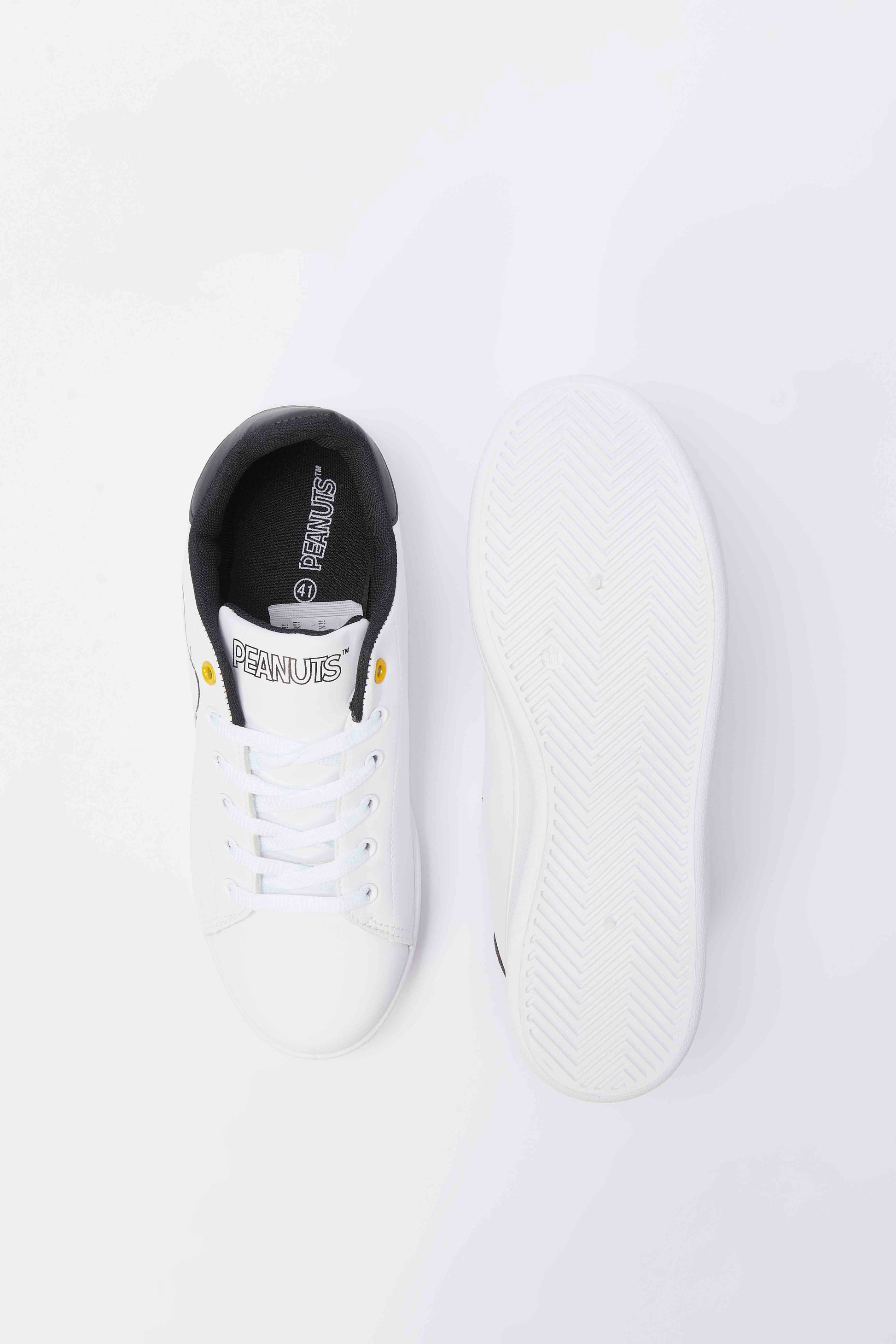 Redtag-White-Peanuts-Sneaker-Category:Trainers,-CHR,-Colour:White,-Deals:New-In,-Dept:Ladieswear,-Filter:Women's-Footwear,-New-In-Women-FOO,-Non-Sale,-Section:Women,-W22B,-Women-Trainers-Women's-