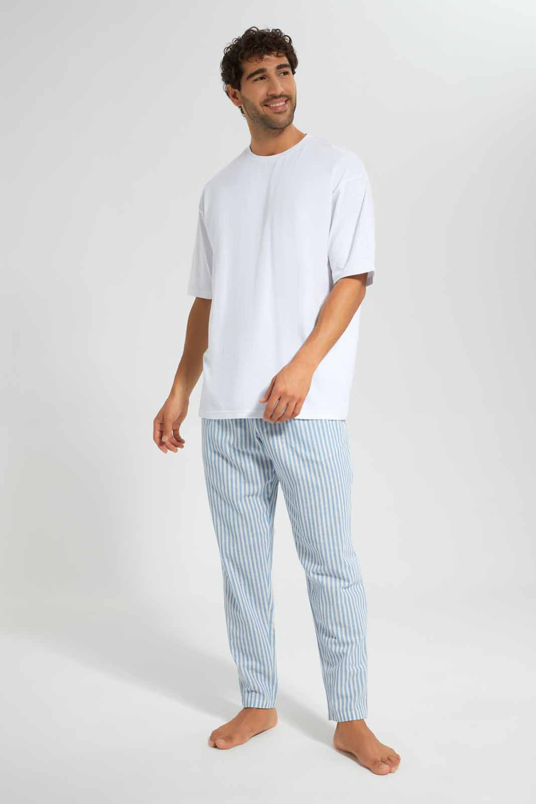 Redtag-Blue-Stripe-Pyjama-Bottom-Category:Pyjama-Bottoms,-Colour:Blue,-Deals:New-In,-Filter:Men's-Clothing,-Men-Pyjama-Bottoms,-New-In-Men,-Non-Sale,-Section:Men,-W22O-Men's-