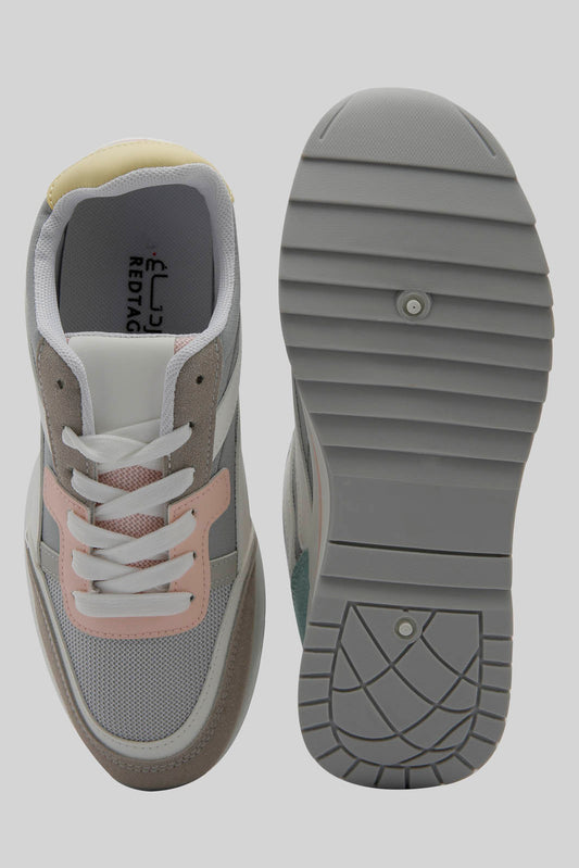 Redtag-Grey-Jogger-Sneaker-Category:Trainers,-Colour:Grey,-Deals:New-In,-Dept:Ladieswear,-Filter:Women's-Footwear,-New-In-Women-FOO,-Non-Sale,-Section:Women,-W22B,-Women-Trainers-Women's-