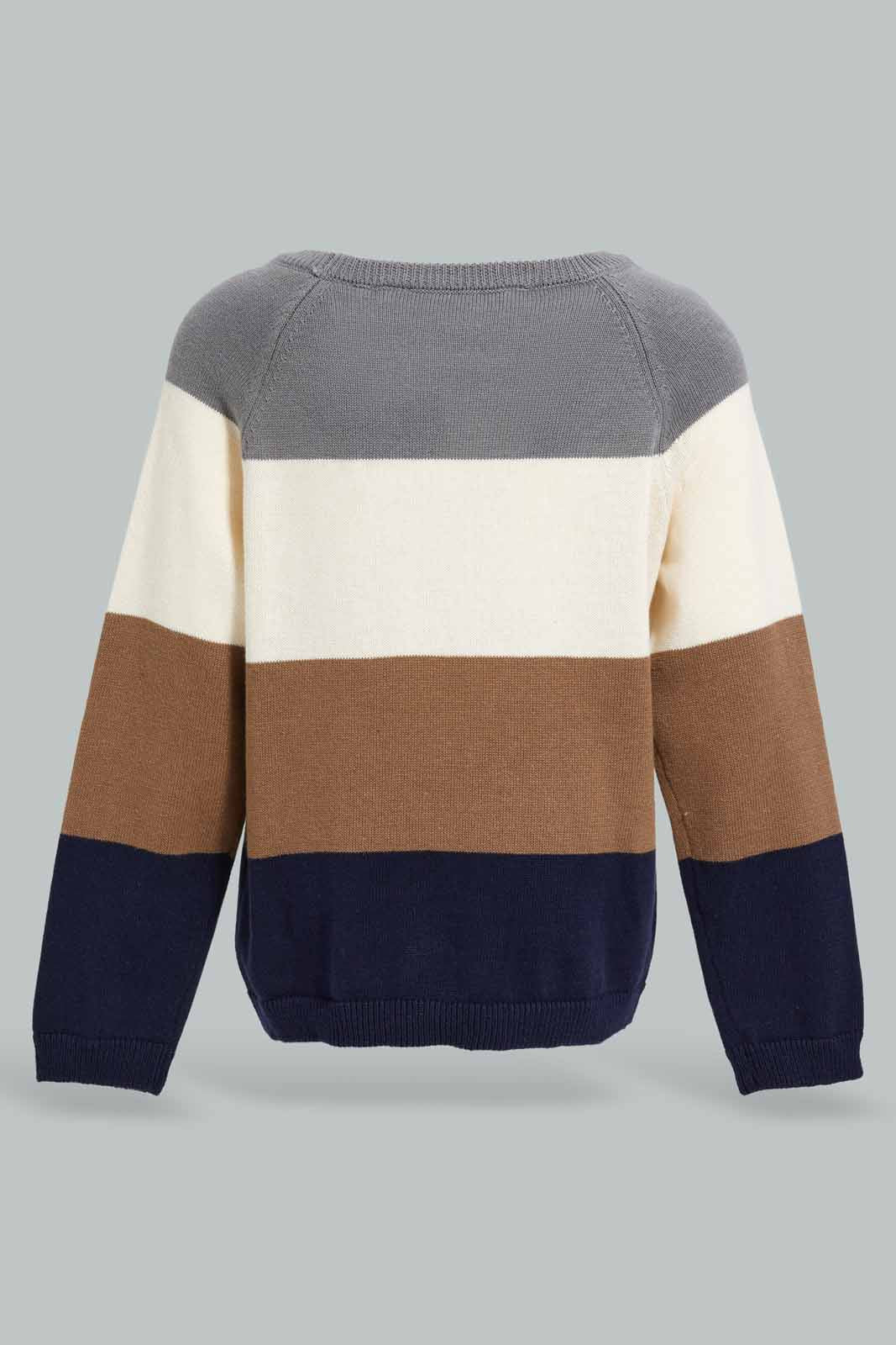 Redtag-Stone-Stripe-Pullover-Category:Pullovers,-Colour:Grey,-Deals:New-In,-Filter:Infant-Boys-(3-to-24-Mths),-INB-Pullovers,-New-In-INB-APL,-Non-Sale,-Section:Boys-(0-to-14Yrs),-W22A-Infant-Boys-3 to 24 Months