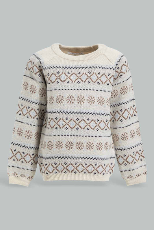 Redtag-Ecru-Design-Pullover-Category:Pullovers,-Colour:Ecru,-Deals:New-In,-Filter:Infant-Boys-(3-to-24-Mths),-INB-Pullovers,-New-In-INB-APL,-Non-Sale,-Section:Boys-(0-to-14Yrs),-W22A-Infant-Boys-3 to 24 Months