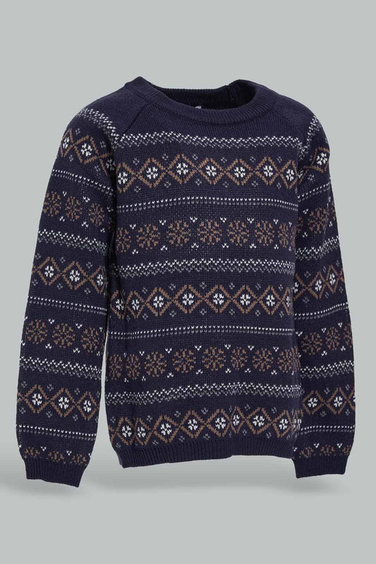 Redtag-Blue-Design-Pullover-Category:Pullovers,-Colour:Blue,-Deals:New-In,-Filter:Infant-Boys-(3-to-24-Mths),-INB-Pullovers,-New-In-INB-APL,-Non-Sale,-Section:Boys-(0-to-14Yrs),-W22A-Infant-Boys-3 to 24 Months