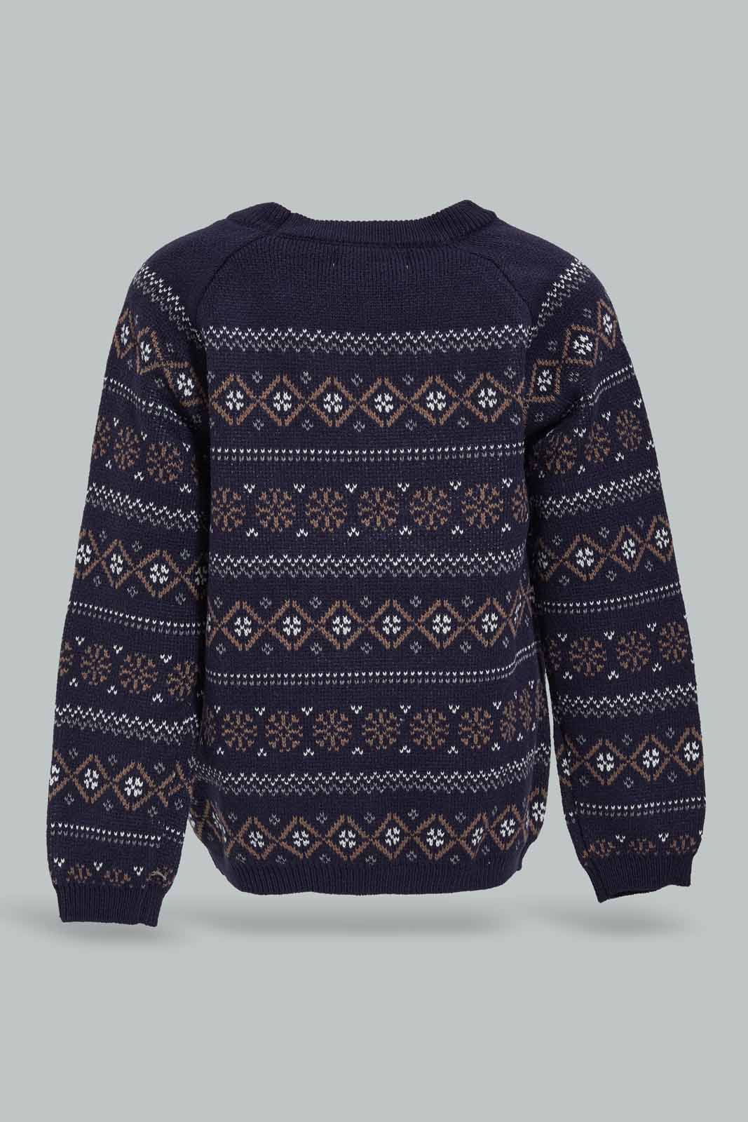 Redtag-Blue-Design-Pullover-Category:Pullovers,-Colour:Blue,-Deals:New-In,-Filter:Infant-Boys-(3-to-24-Mths),-INB-Pullovers,-New-In-INB-APL,-Non-Sale,-Section:Boys-(0-to-14Yrs),-W22A-Infant-Boys-3 to 24 Months