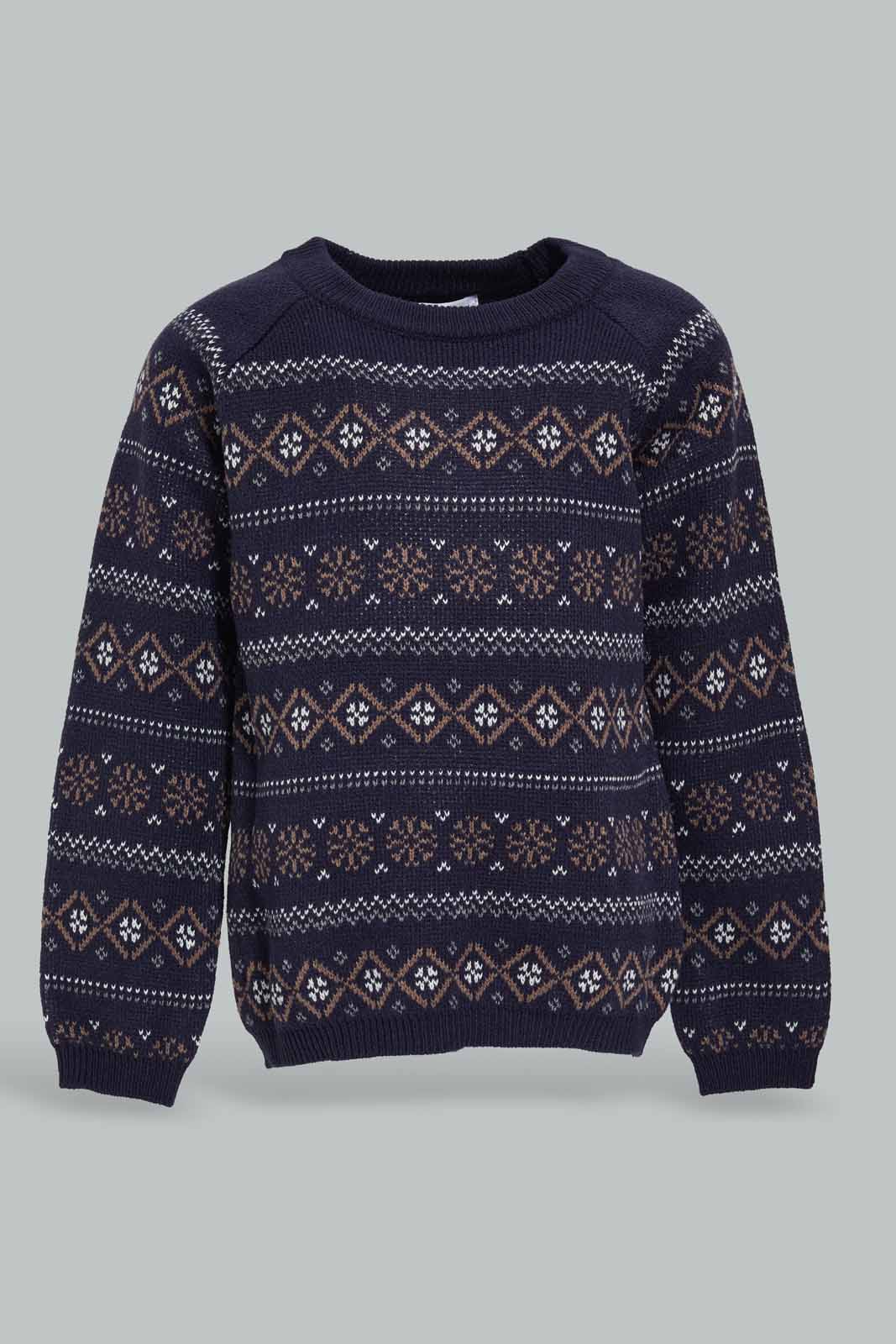 Redtag-Blue-Design-Pullover-Category:Pullovers,-Colour:Blue,-Deals:New-In,-Filter:Infant-Boys-(3-to-24-Mths),-INB-Pullovers,-New-In-INB-APL,-Non-Sale,-Section:Boys-(0-to-14Yrs),-W22A-Infant-Boys-3 to 24 Months