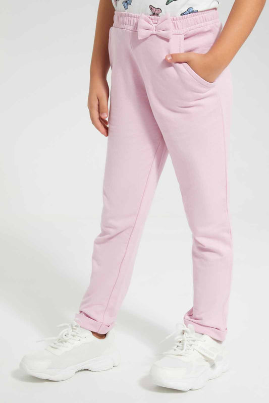 Redtag-Pink-Active-Pant-Category:Joggers,-Colour:Apricot,-Deals:New-In,-Filter:Girls-(2-to-8-Yrs),-GIR-Joggers,-New-In-GIR-APL,-Non-Sale,-Section:Girls-(0-to-14Yrs),-TBL,-W22O-Girls-2 to 8 Years