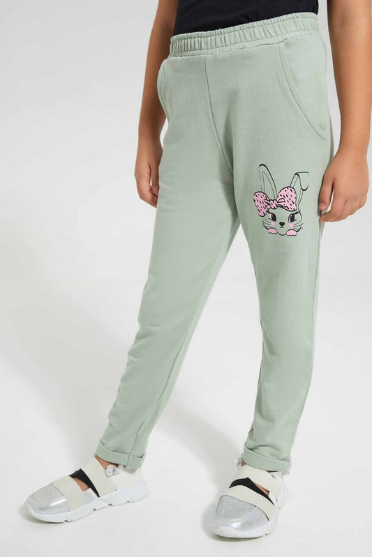 Redtag-Sage-Active-Pant-Category:Joggers,-Colour:Green,-Deals:New-In,-Filter:Girls-(2-to-8-Yrs),-GIR-Joggers,-New-In-GIR-APL,-Non-Sale,-Section:Girls-(0-to-14Yrs),-TBL,-W22O-Girls-2 to 8 Years