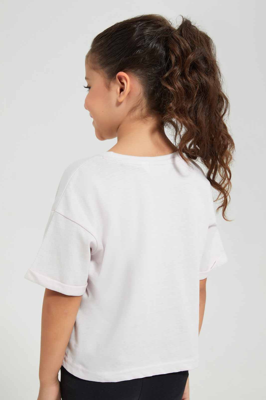 Redtag-Pink-Boxy-Detail-TEE-Category:T-Shirts,-Colour:Apricot,-Deals:New-In,-Filter:Girls-(2-to-8-Yrs),-GIR-T-Shirts,-New-In-GIR-APL,-Non-Sale,-Section:Girls-(0-to-14Yrs),-TBL,-W22O-Girls-2 to 8 Years