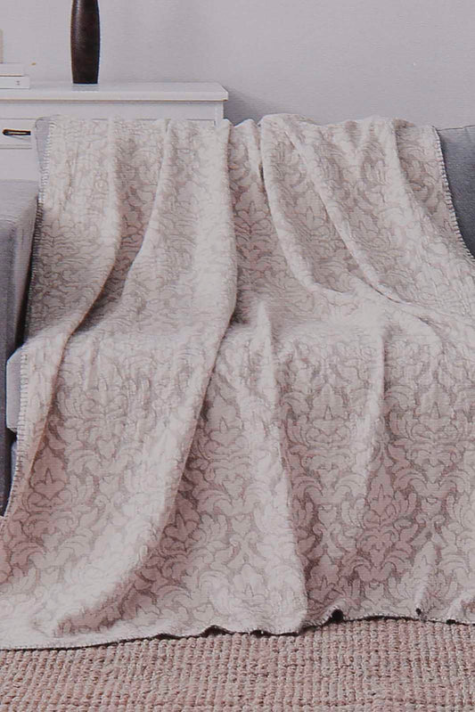 Redtag-Beige-Printed-Jacquard-Throw-Category:Throws,-Colour:Beige,-Deals:New-In,-Dept:Home,-Filter:Home-Bedroom,-HMW-BED-Throws,-New-In-HMW-BED,-Non-Sale,-Section:Homewares,-W22B-Home-Bedroom-