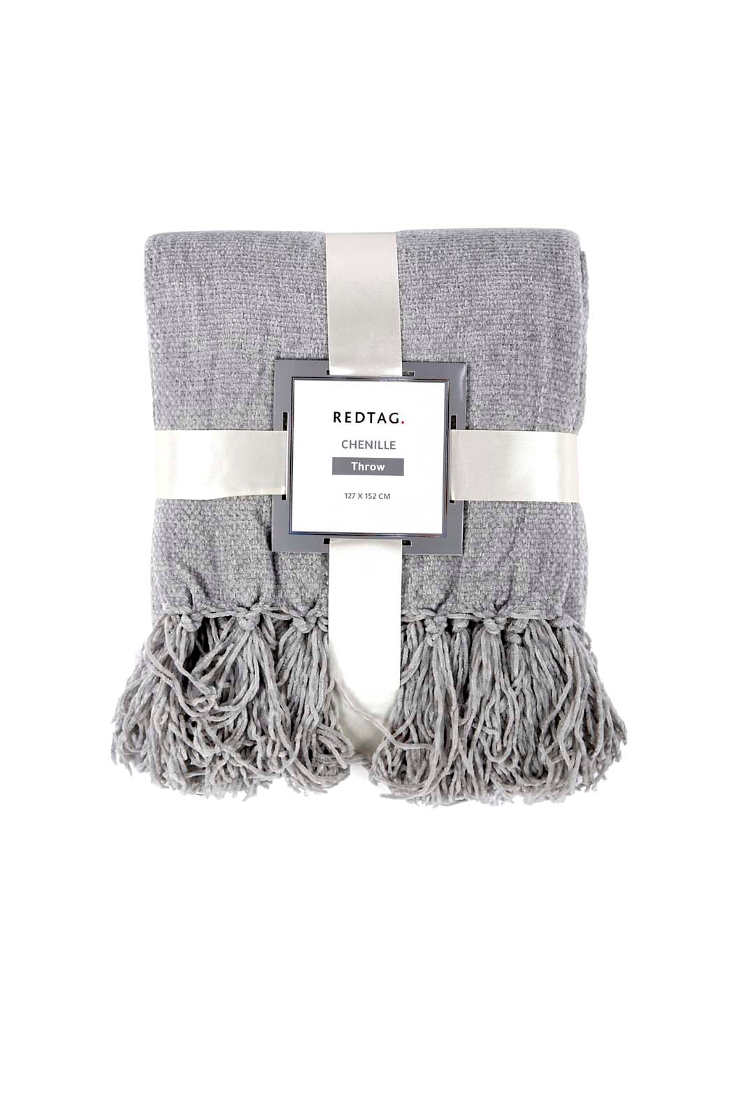 Redtag-Grey-Chenille-Throw-With-Fringe-Category:Throws,-Colour:Grey,-Deals:New-In,-Dept:Home,-Filter:Home-Bedroom,-HMW-BED-Throws,-New-In-HMW-BED,-Non-Sale,-Section:Homewares,-W22A-Home-Bedroom-