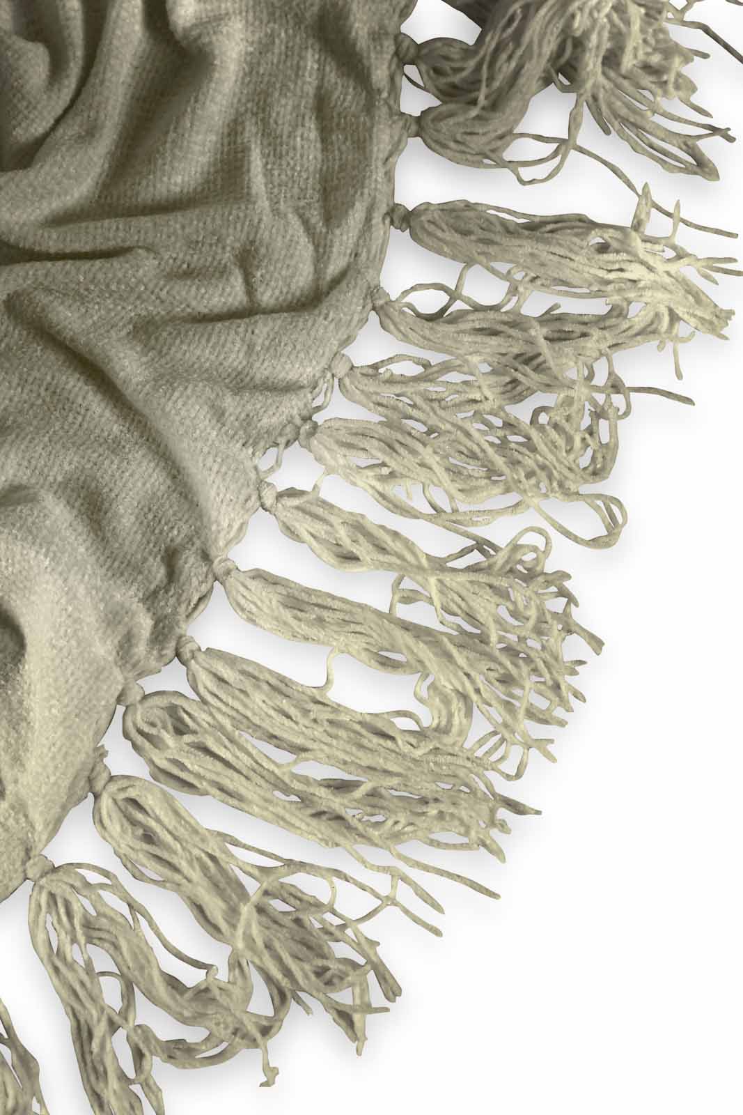 Redtag-Green-Chenille-Throw-With-Fringe-Category:Throws,-Colour:Green,-Deals:New-In,-Dept:Home,-Filter:Home-Bedroom,-HMW-BED-Throws,-New-In-HMW-BED,-Non-Sale,-Section:Homewares,-W22A-Home-Bedroom-