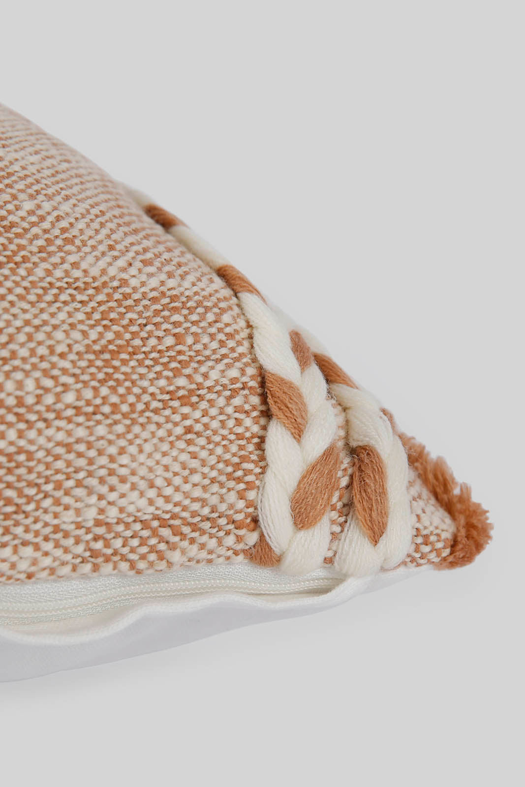 Redtag-Beige/Ivory-Woven-Patchwork-Cushion-Category:Cushions,-Colour:Ivory,-Deals:New-In,-Filter:Home-Bedroom,-HMW-BED-Cushions,-New-In-HMW-BED,-Non-Sale,-Section:Homewares,-W22B-Home-Bedroom-