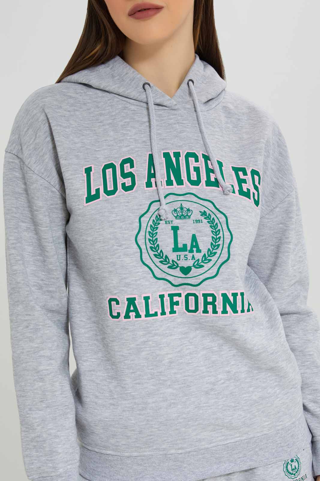 Redtag-Grey-Melange-Hooded-Lounge-Sweatshirt-Category:Sweatshirts,-Colour:Grey,-Deals:New-In,-Filter:Women's-Clothing,-New-In-Women-APL,-Non-Sale,-Section:Women,-W22B,-Women-Loungewear-Sweatshirts,-Women-Sweatshirts-Women's-
