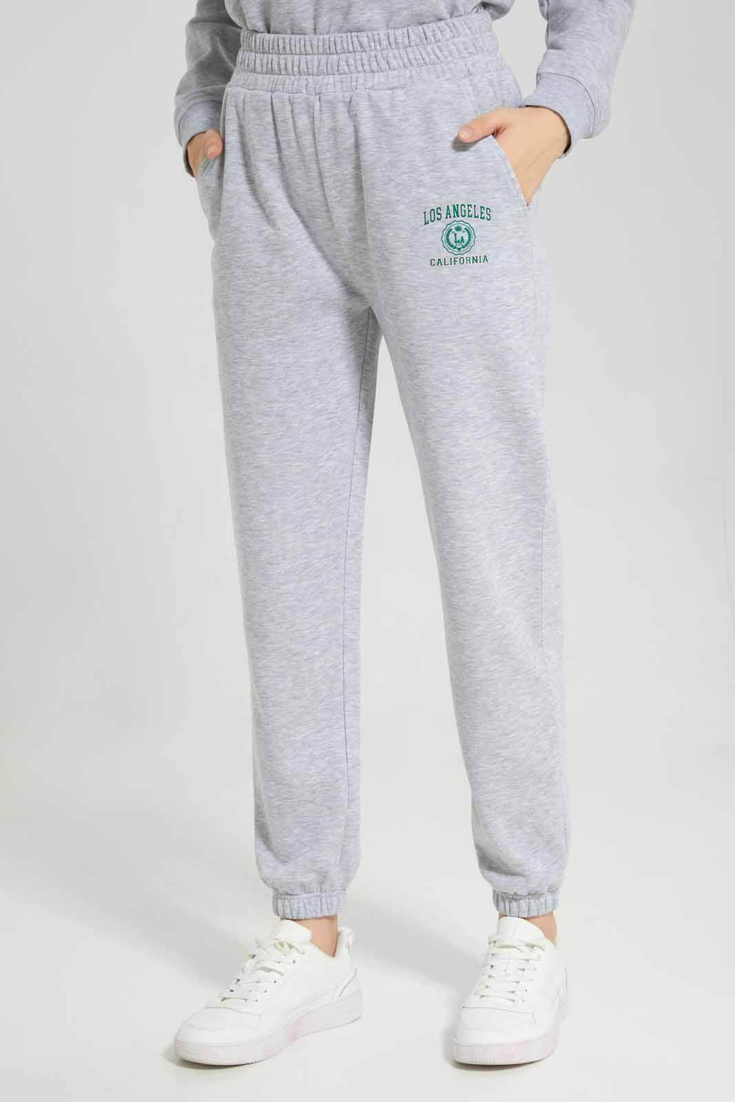 Redtag-Grey-Melange-Printed-Lounge-Pants-Category:Joggers,-Colour:Grey,-Deals:New-In,-Filter:Women's-Clothing,-New-In-Women-APL,-Non-Sale,-Section:Women,-W22B,-Women-Joggers,-Women-Loungewear-Pants-Women's-